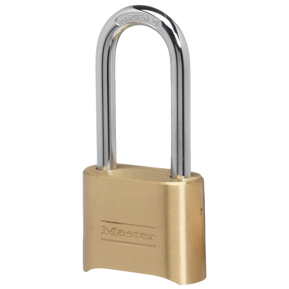 MasterLock Resettable Combination Brass Padlock 2-1/4in LONG Shackle