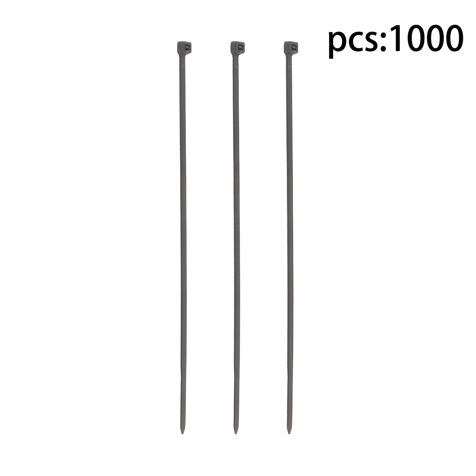 8″ Uv Black Cable Ties 1000pk 40lb Self-Locking Zip Ties 0.14″ Wide Plastic