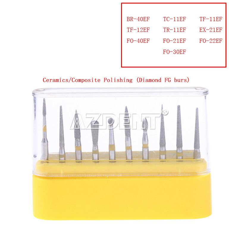 Dental Diamond Burs FG1.6mm Tooth Drill FG101-FG117 Fit for High Speed Handpiece