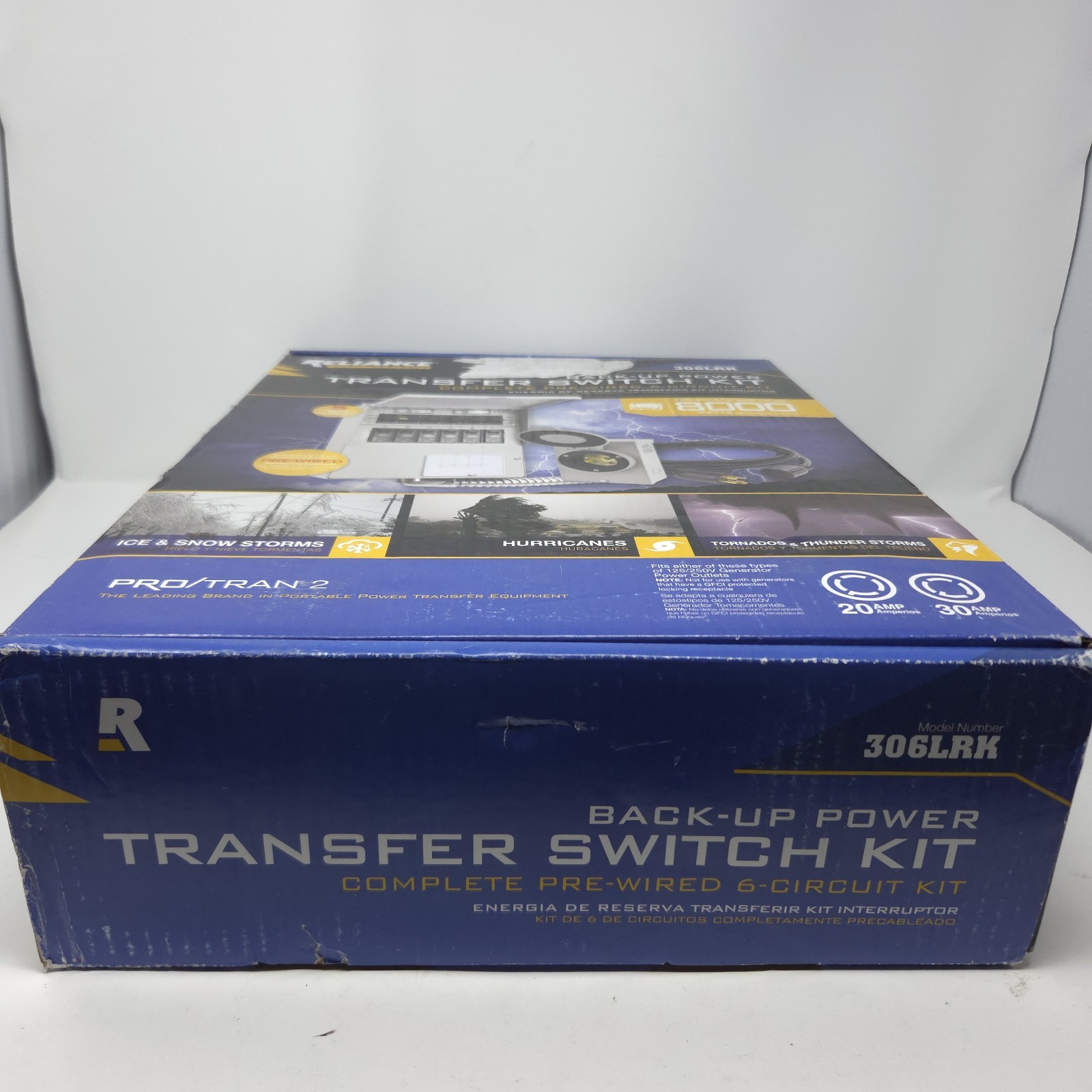 Reliance Controls 30-Amp ProTran 2 Manual Transfer Switch 8000 Watt Model 306LRK