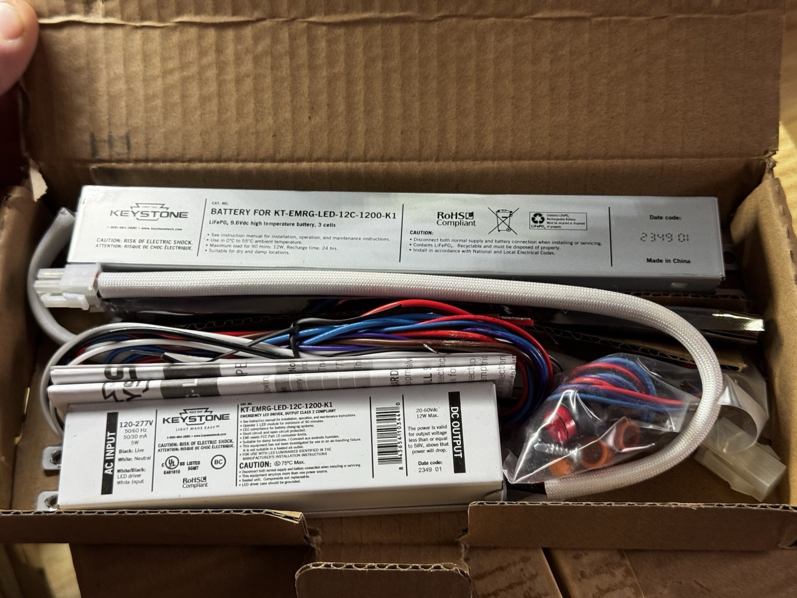 Keystone KT-EMRG-LED-12C-1200-K1 LED Emergency Back-up Driver Kit, NEW!!