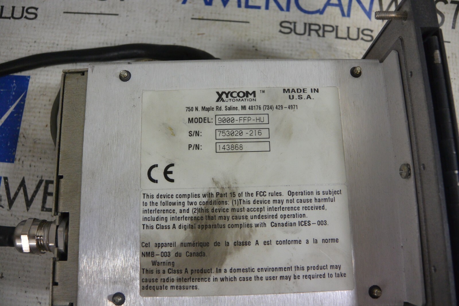 XYCOM Automation 9000-FFP-HU Module