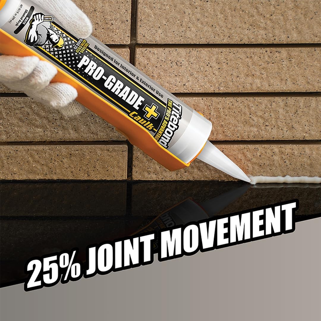 Titebond Pro-Grade Plus Siliconized Acrylic Caulk, Brown – 10.1 Oz.,
