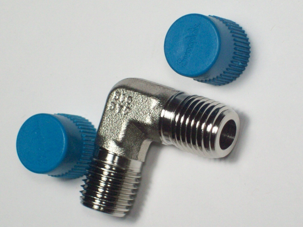 1 – Swagelok Stainless Steel Male Elbow Fitting, 1/4″ Male NPT, SS-4-ME