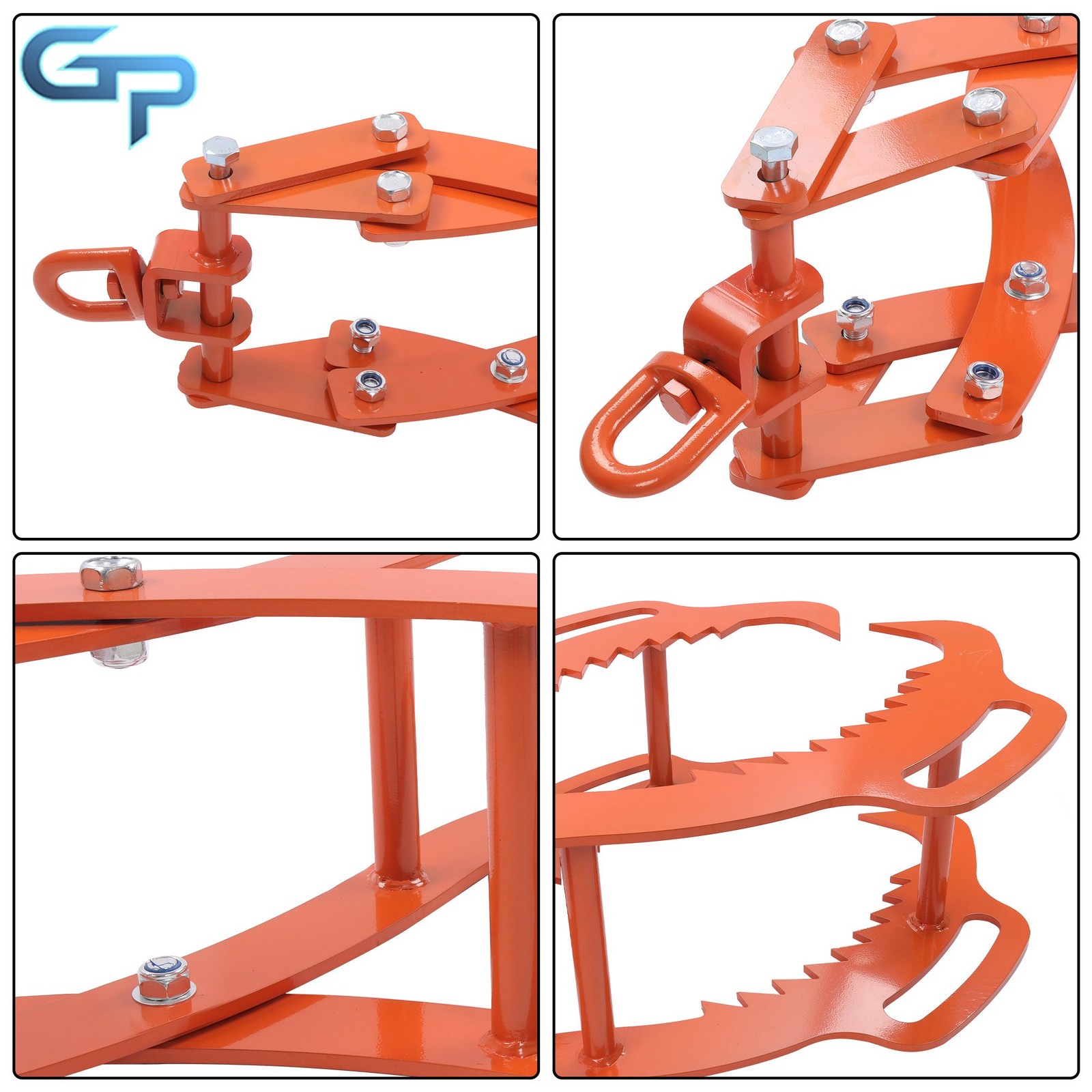 Log Lifting Tongs 36″ Heavy Duty Steel 4 Claw Swivel Lumber Log Skidding Tongs