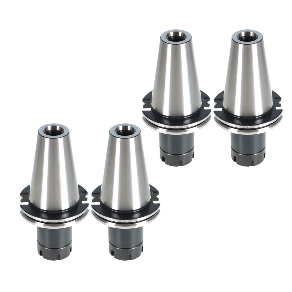 4 PCS CAT50-ER32 COLLET CHUCK 4″ Gage Length—4 CHUCKS NEW Tool Holder Set