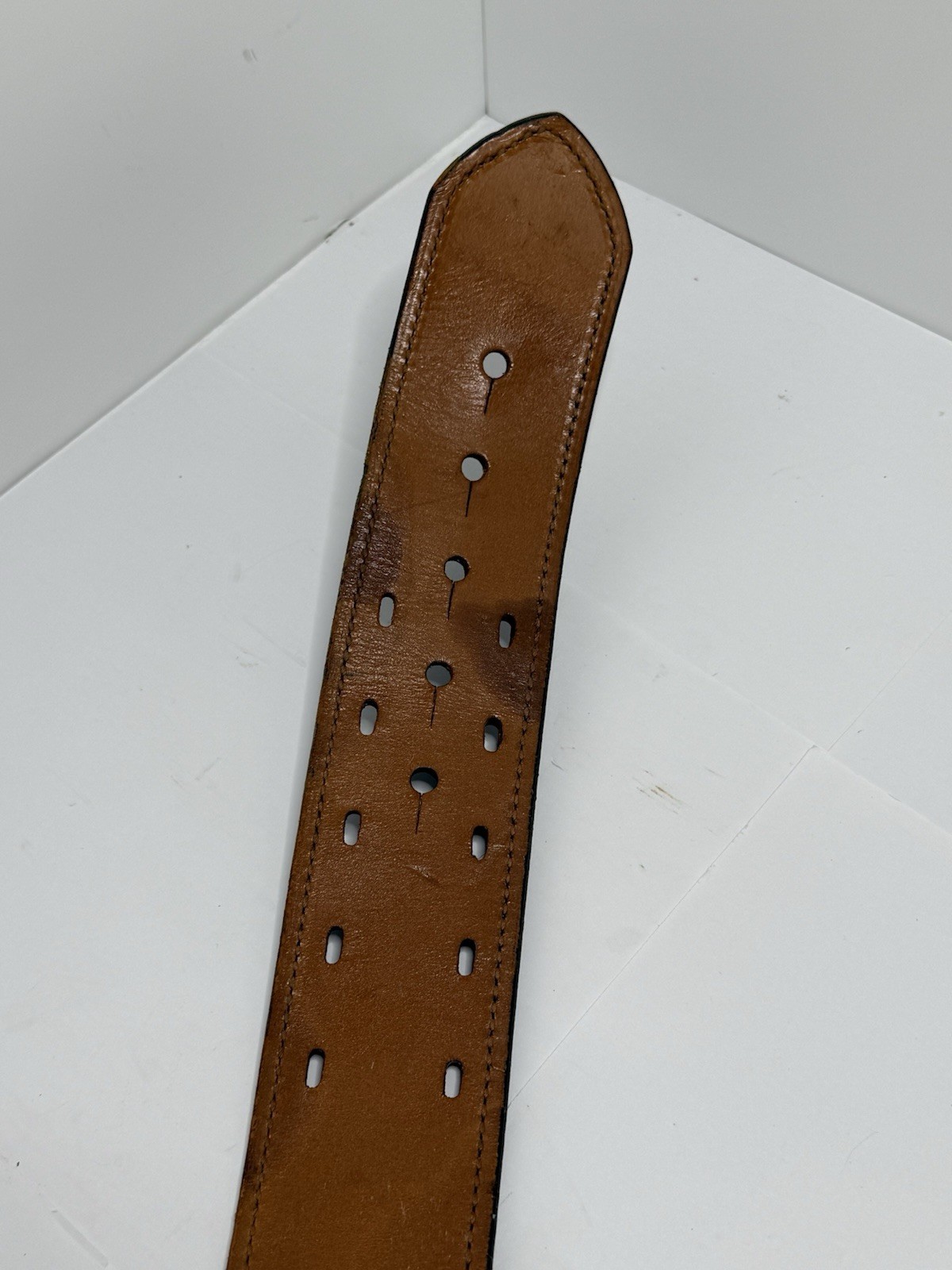 Vintage Smith & Wesson Black Leather Basketweave Duty Belt Size 34 / 42″ Inches