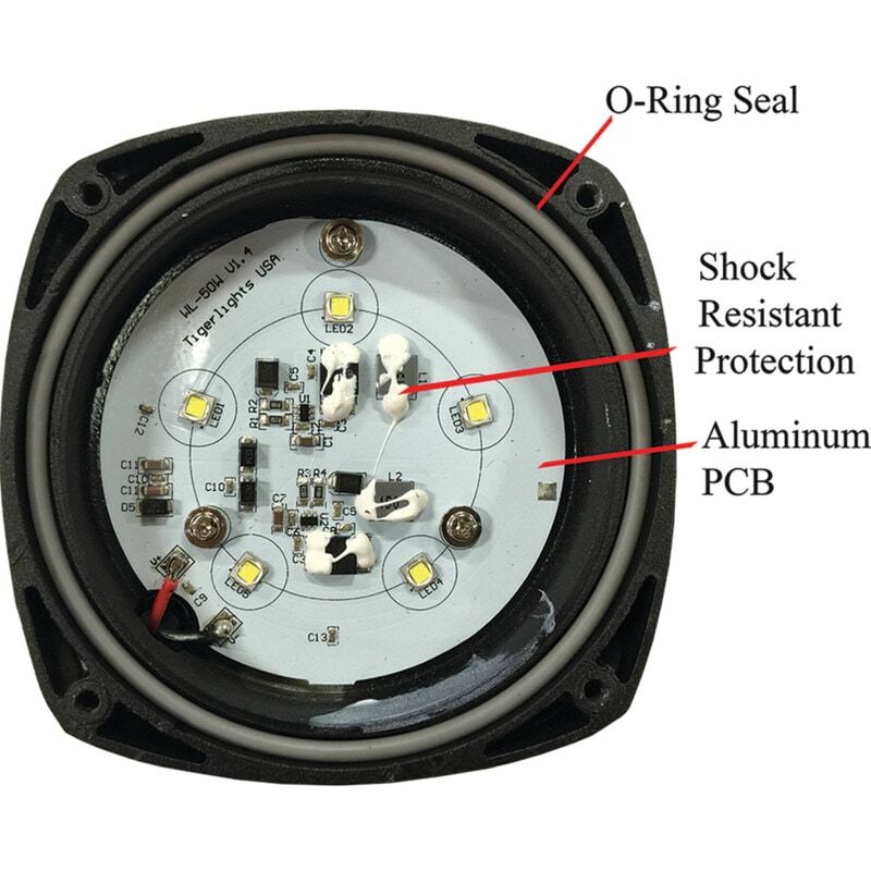 LED Flood Light 60? 6900 Lumens 50W 9-32V Stainless Steel Mounting Bracket