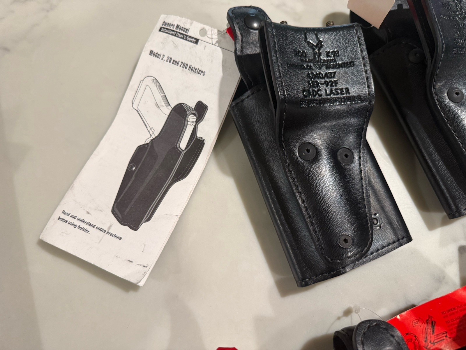 Safariland Holster Vintage Lot with 3 Taurus On Duty Laser Systems + VHS NOS