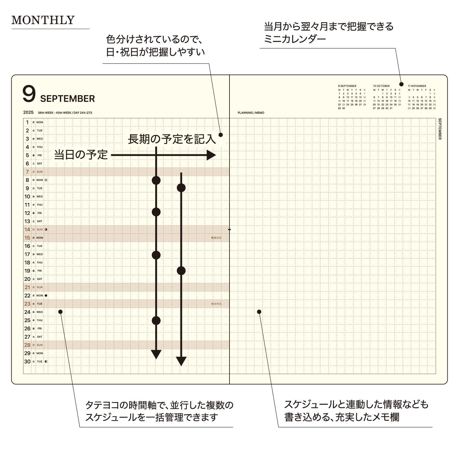 Laconic Planner 2026 A5 Monthly Pocket Olive LMLS09-240OL