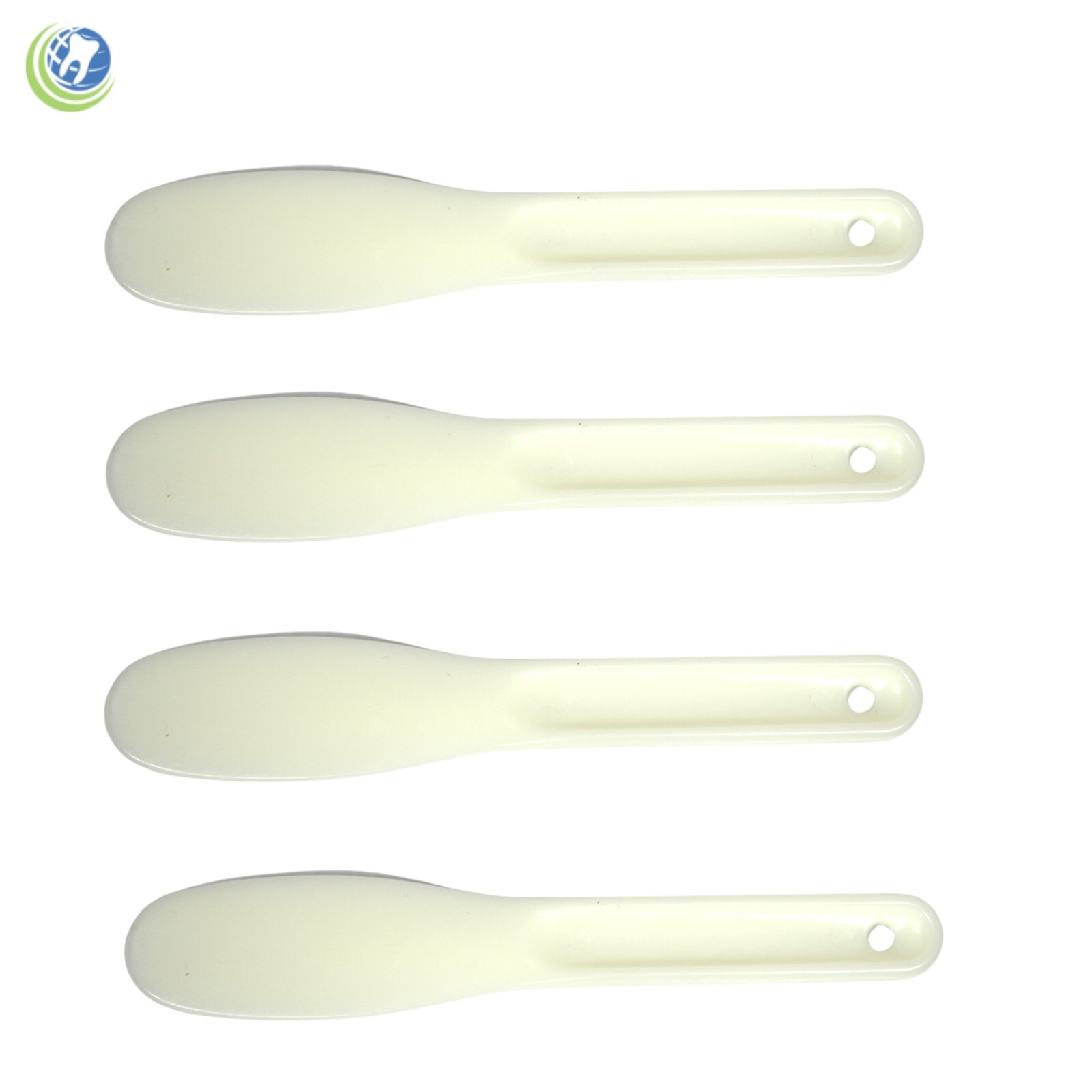 DENTAL LAB PLASTIC MIXING SPATULA FOR IMPRESSION MATERIAL ALGINATE 4PC SET WHITE