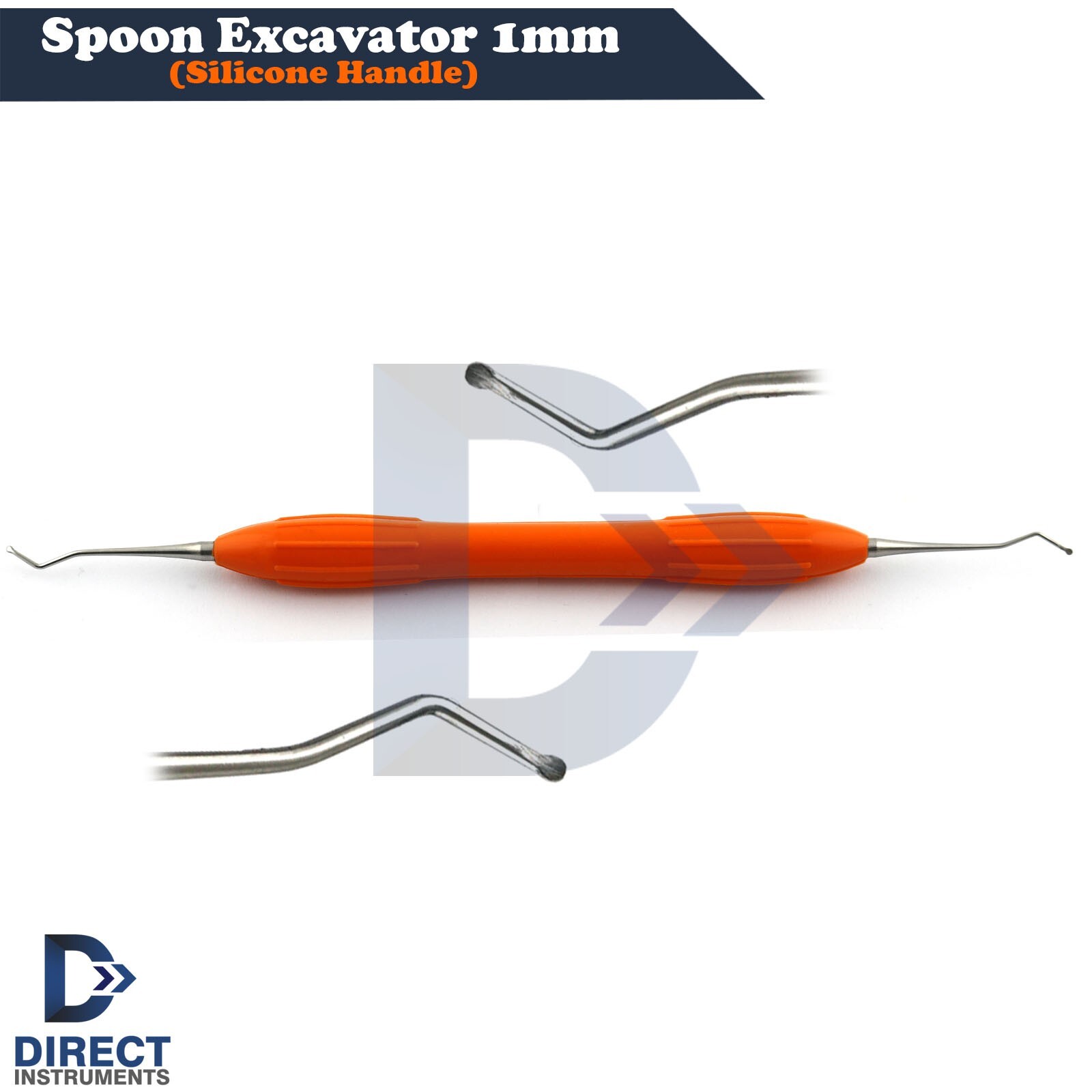 NEW DENTAL EXCAVATOR 1mm RESTORATIVE SPOON DOUBLE ENDED PREMIUM SILICONE HANDLE