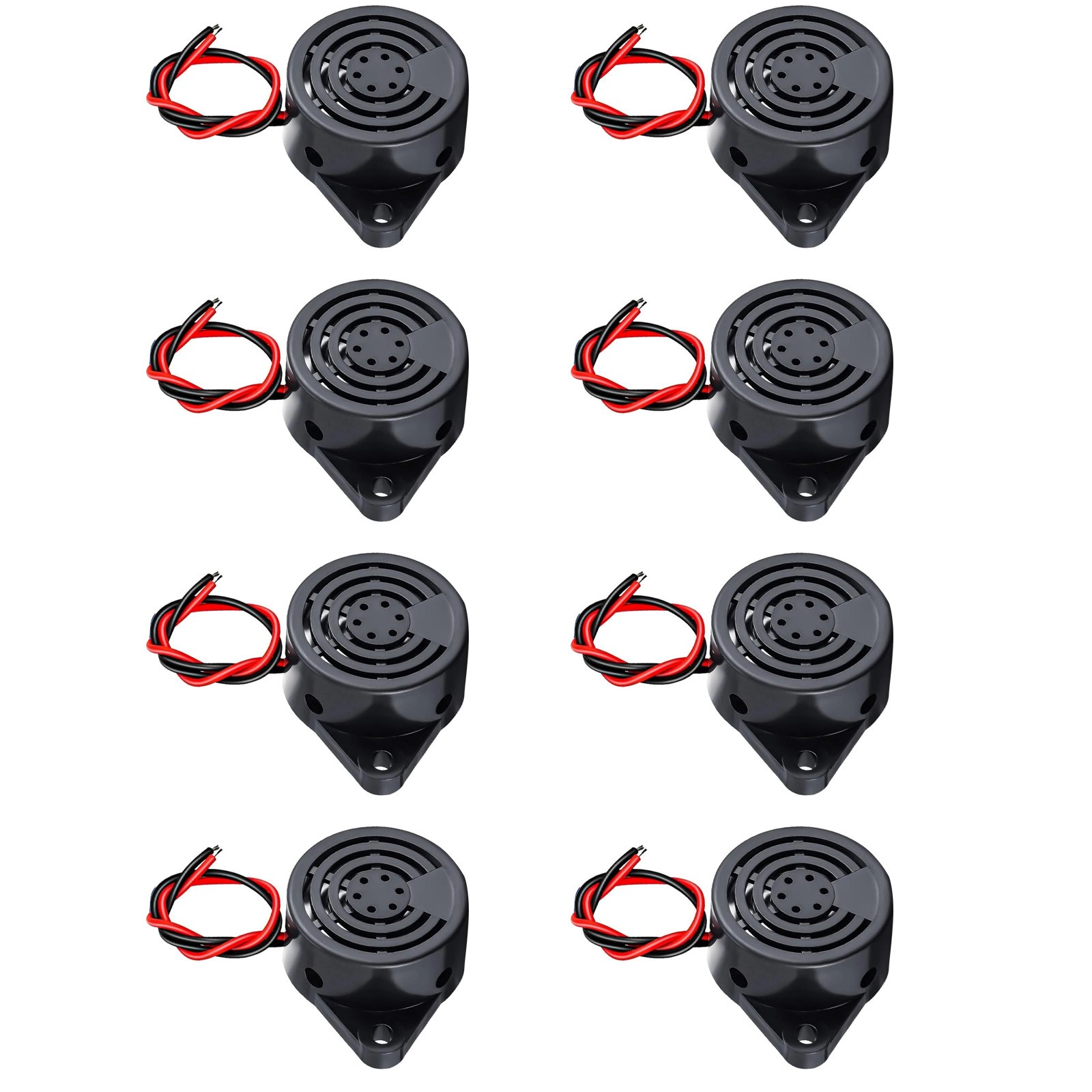 8 Pcs DC 3-24V 95dB Electronic Buzzer Active Piezo Alarm Sounder Continuous Tone