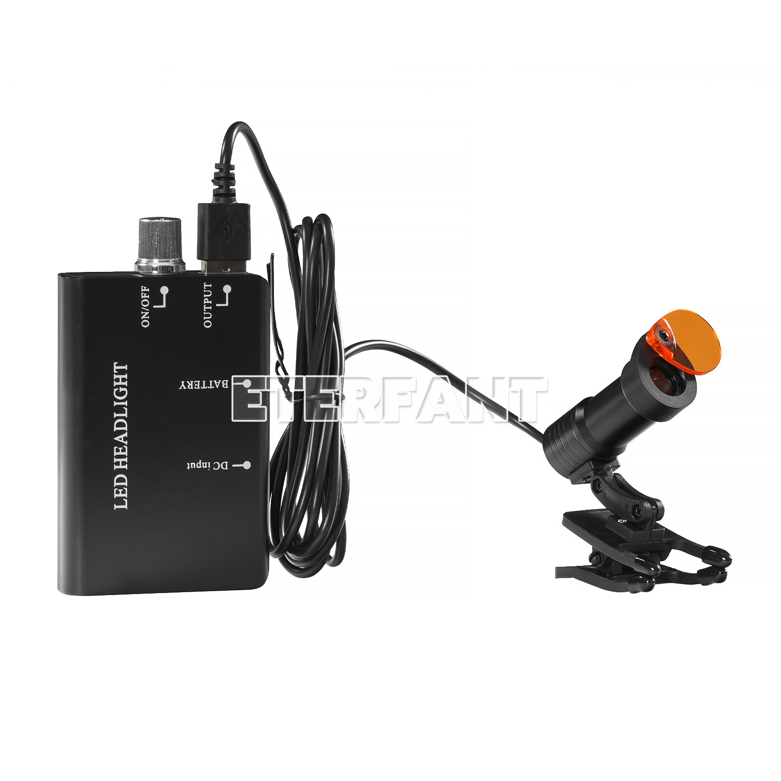 ETERFANT Dental 5W LED Headlight Lamp Metal Clip W/Filter for Binocular Loupes
