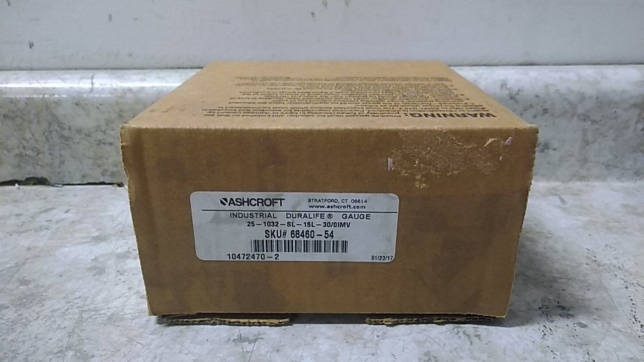 Ashcroft 25-1032S-L-15L-30IMV/0# 2.5 In Dial 0-30 In Hg Filled Sanitary Gauge