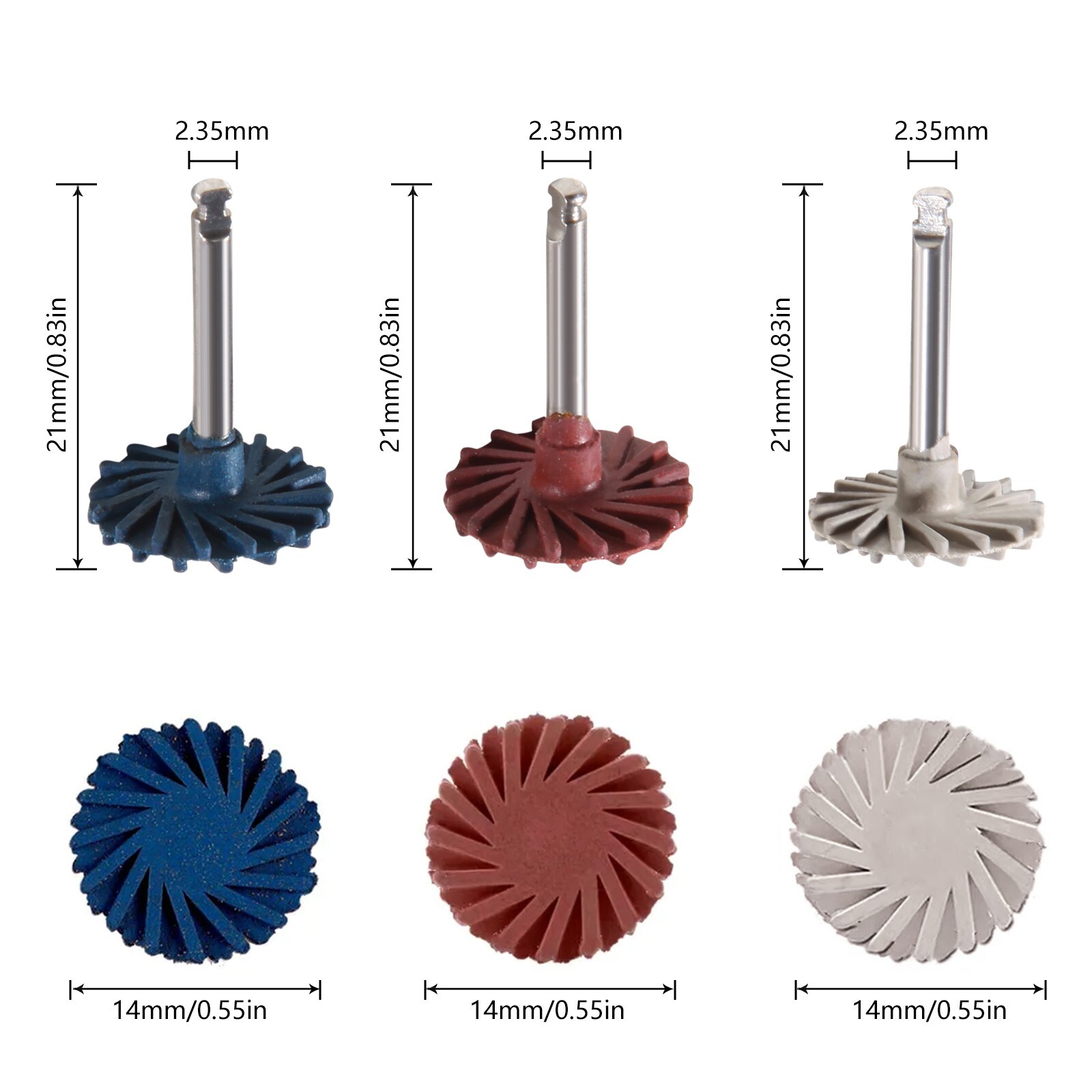 Dental Zirconia Diamond Grinding Polishing Kit RA Polisher for Contra Angle