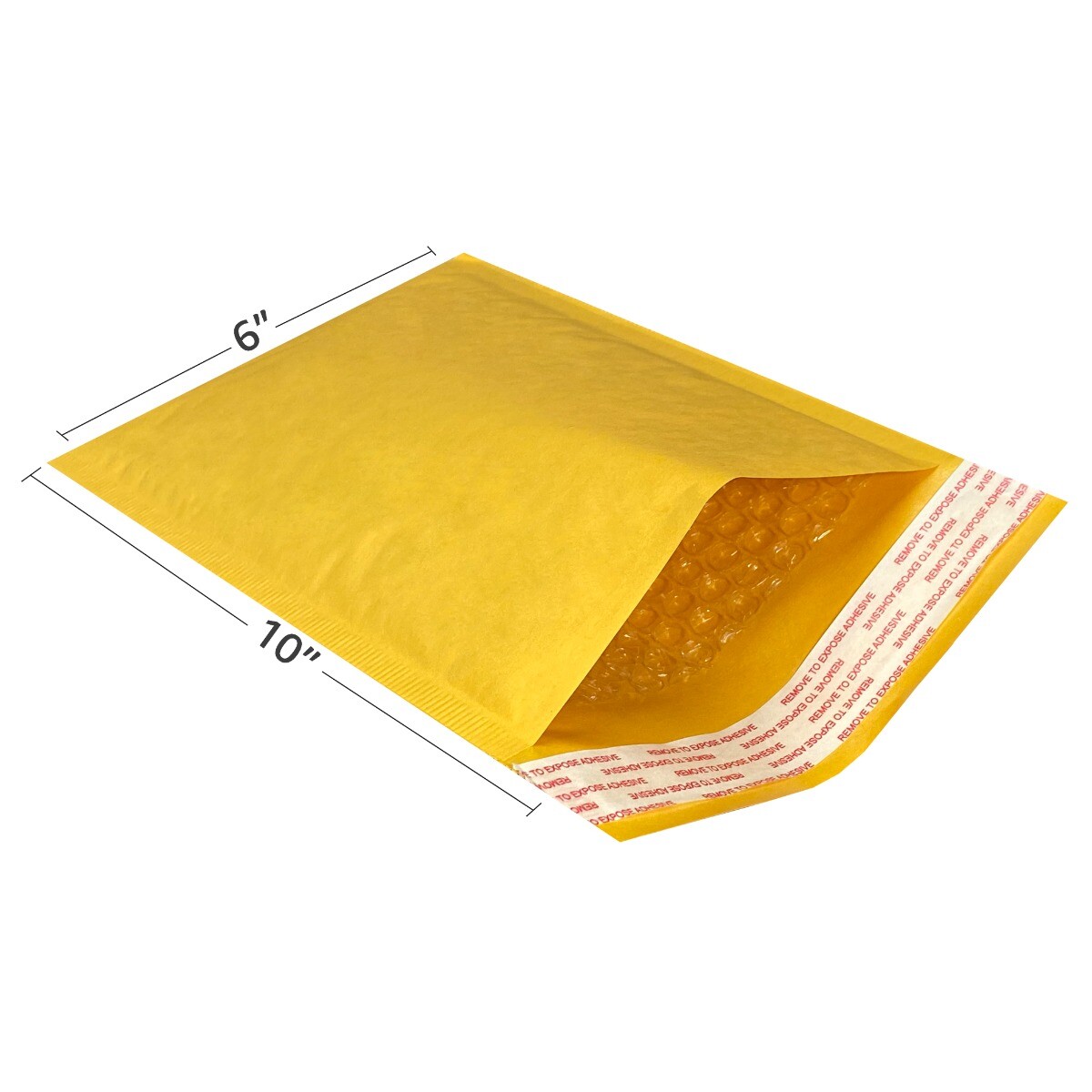 UOFFICE 100 Kraft Bubble Mailers 6.5×10″ #0 Self-Seal Padded Envelopes