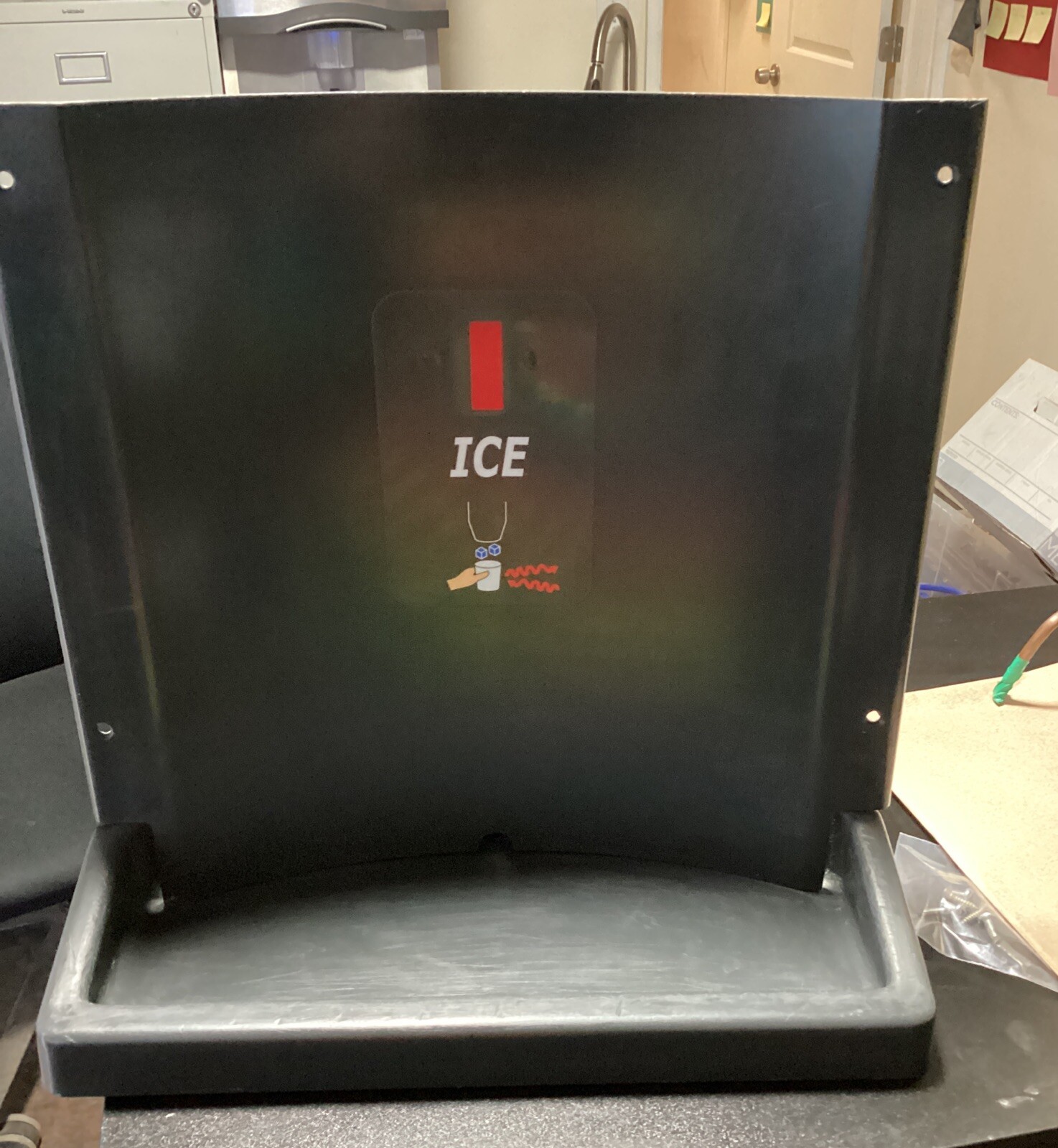 Sink and Splash Panel from A Scotsman Ice Machine Model MDT3F12A-1H