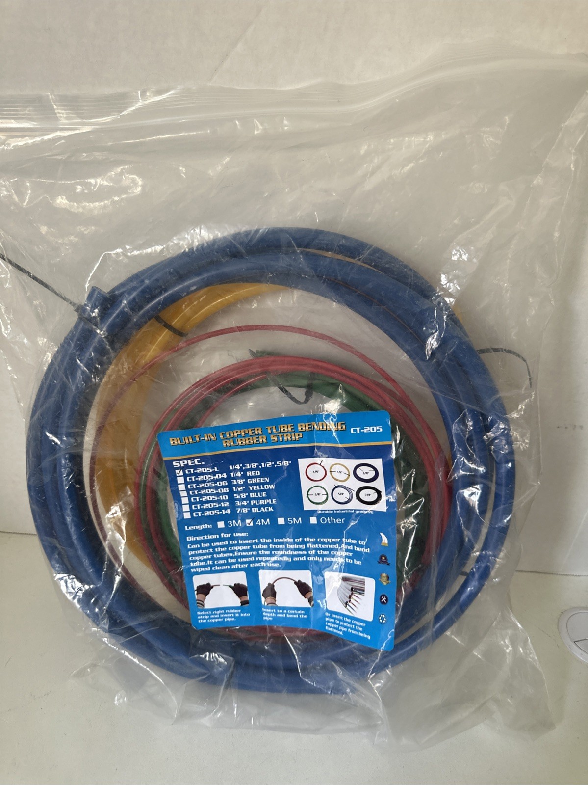 Built-in Copper Tube Bending Strip Air Conditioning Pipe Bender Tool PE Plastic