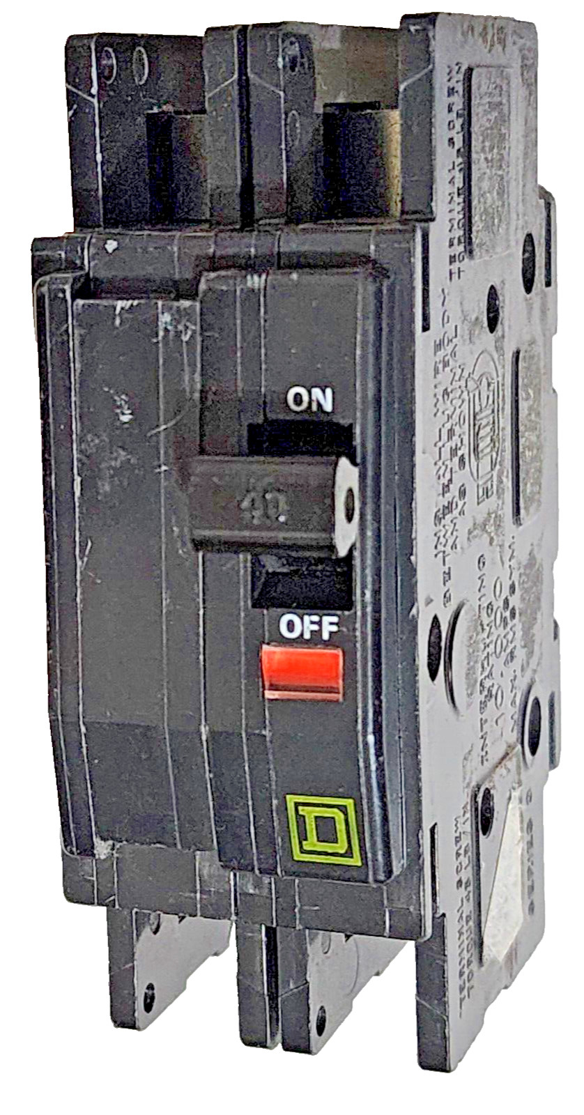 Square D QOU240 Common Trip Circuit Breaker 40 Amp 2 Pole 120/240Vac