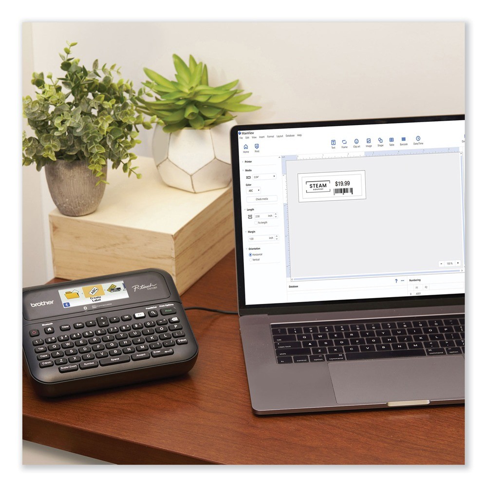 Brother P-Touch PTD610BTVP 14.2″ x 6″ x 13.3″ 30 mm/s Connected Label Maker New