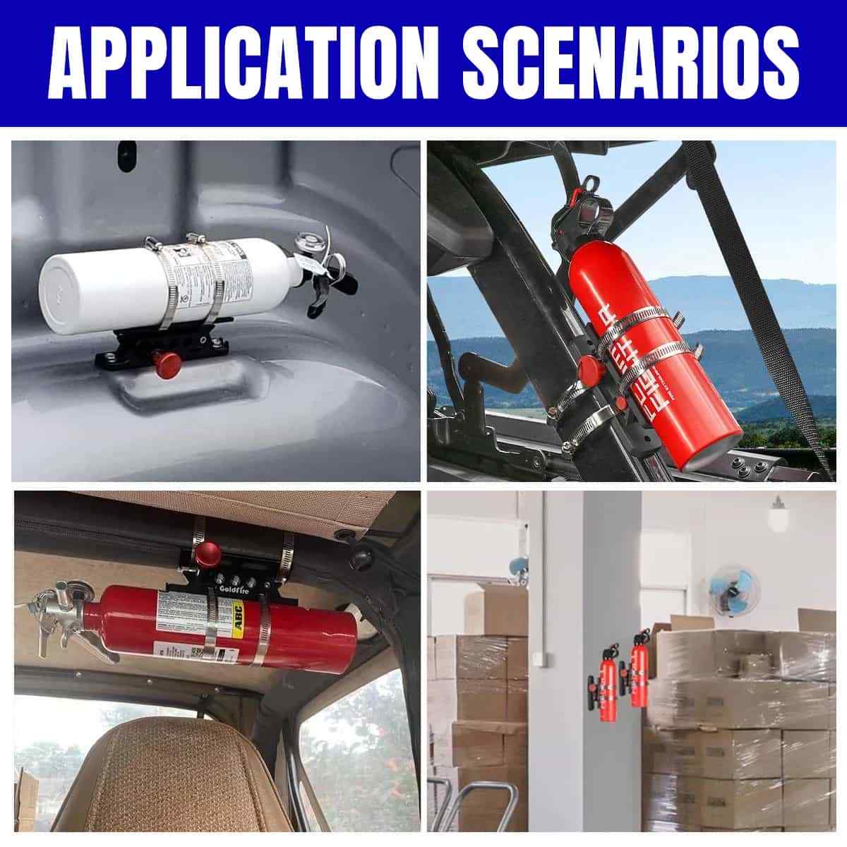 Car Fire Extinguisher Holder Mount Bracket Adjustable For Jeep Wrangler 07-2024
