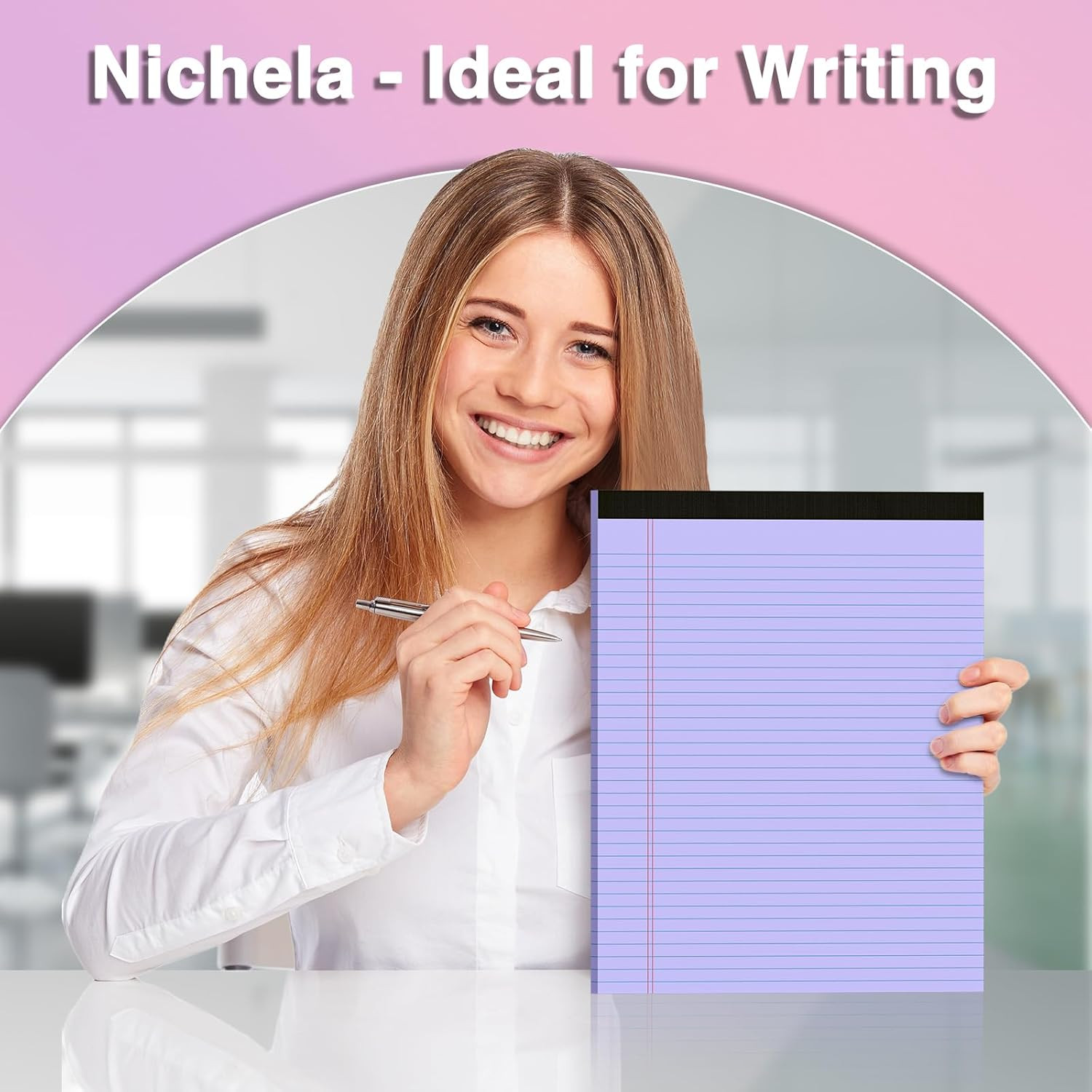 3 Pcs Legal Pads 8.5 X 11 Purple Note Pads 8.5 X 11 Notepad Total 75 Sheets Mic