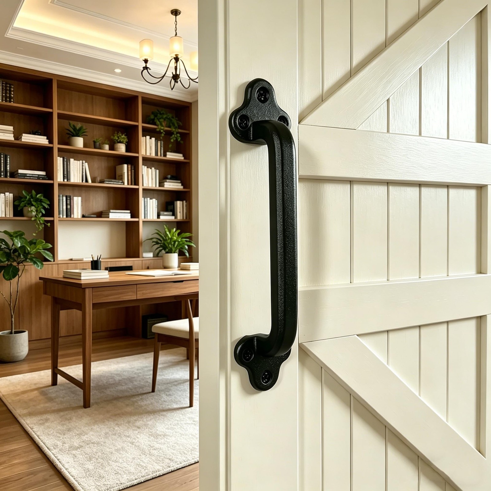 9 Inch Rustic Barn Door Handle, for Sliding Barn Door | Solid Metal Material,…
