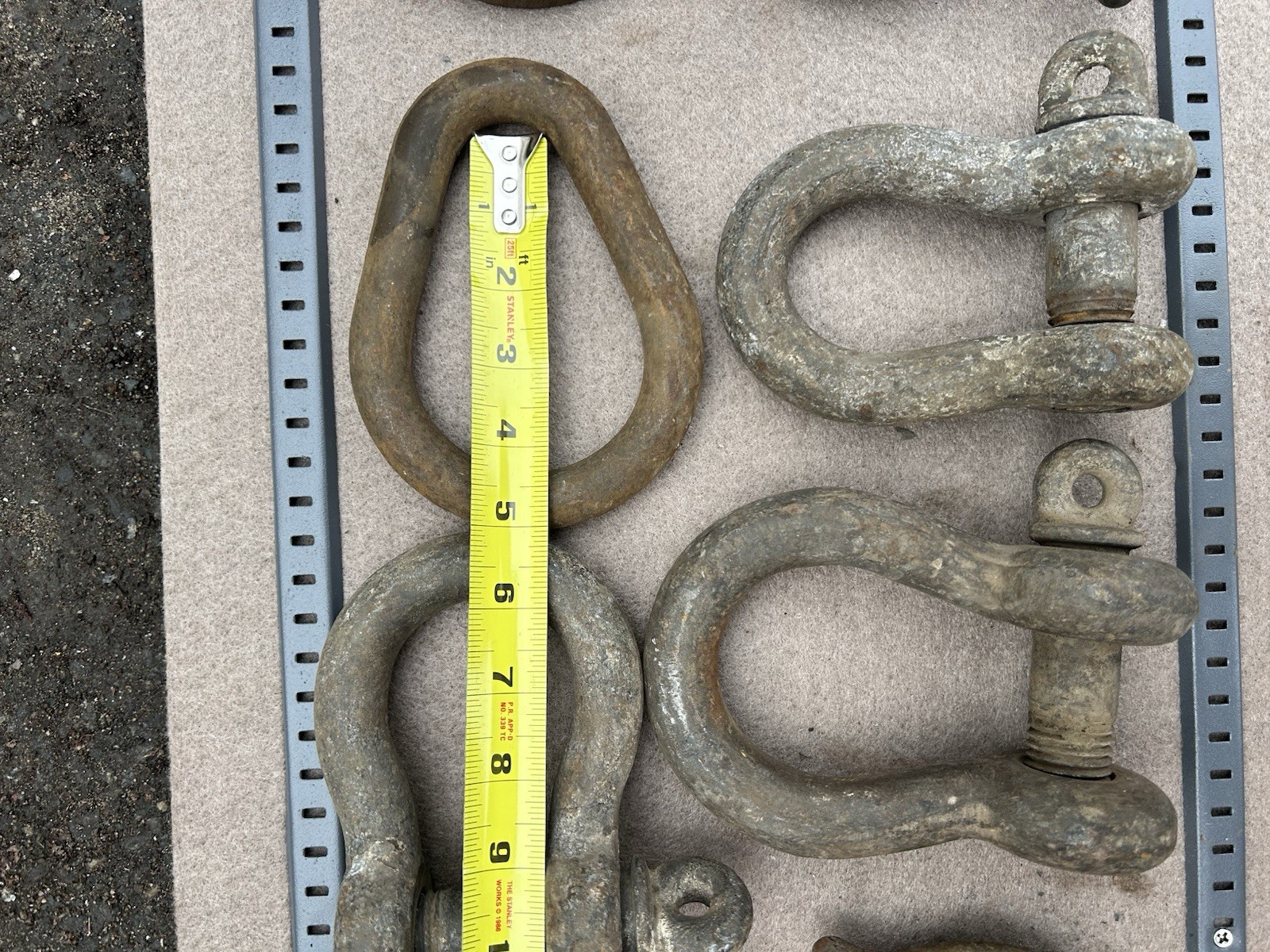 Assorted Large And Heavy Duty Shackles Two Crosby’s And Two Pairings