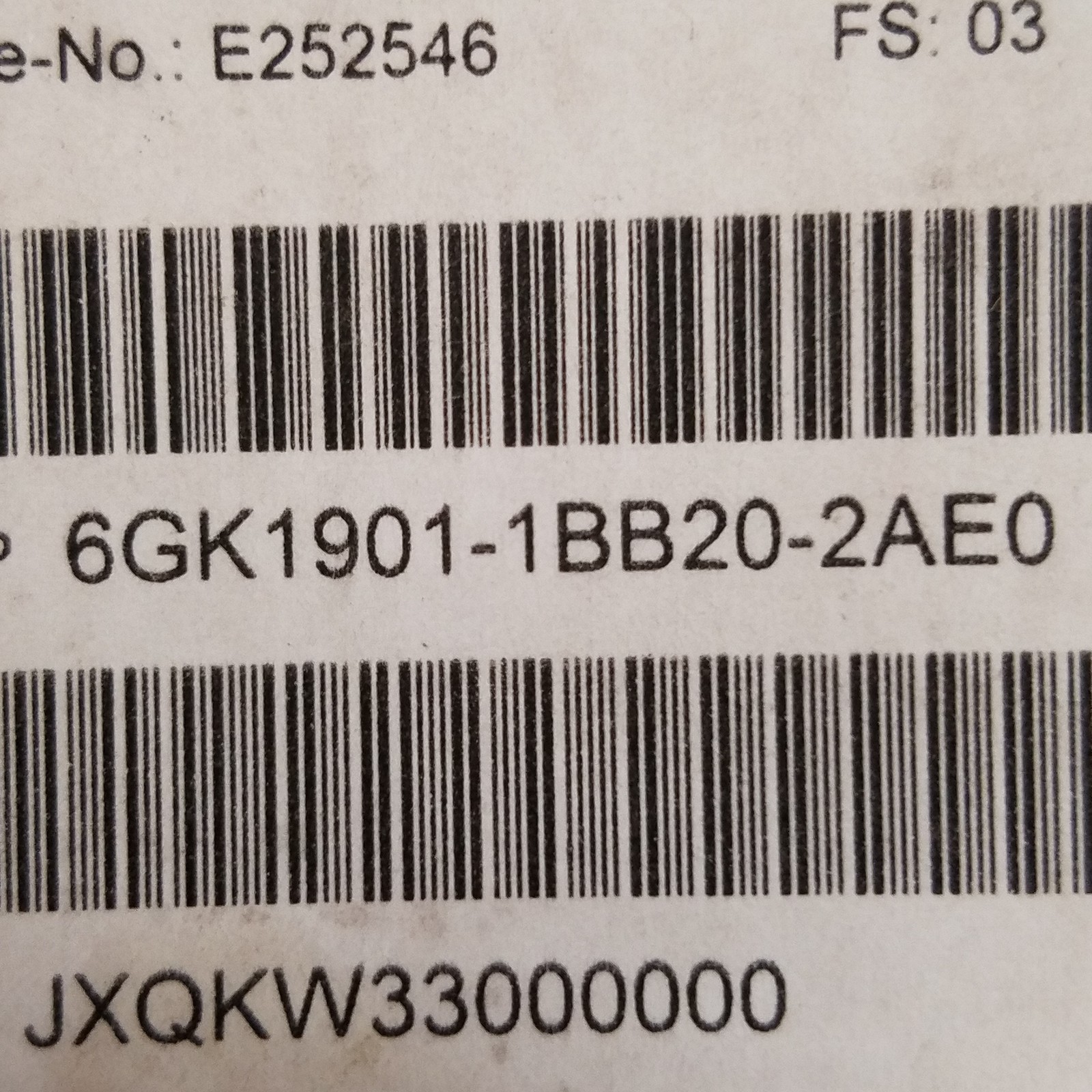 Siemens 6GK1901-1BB20-2AE0 Connector Industrial Ethernet FC, RJ45, PLUG90 – NEW