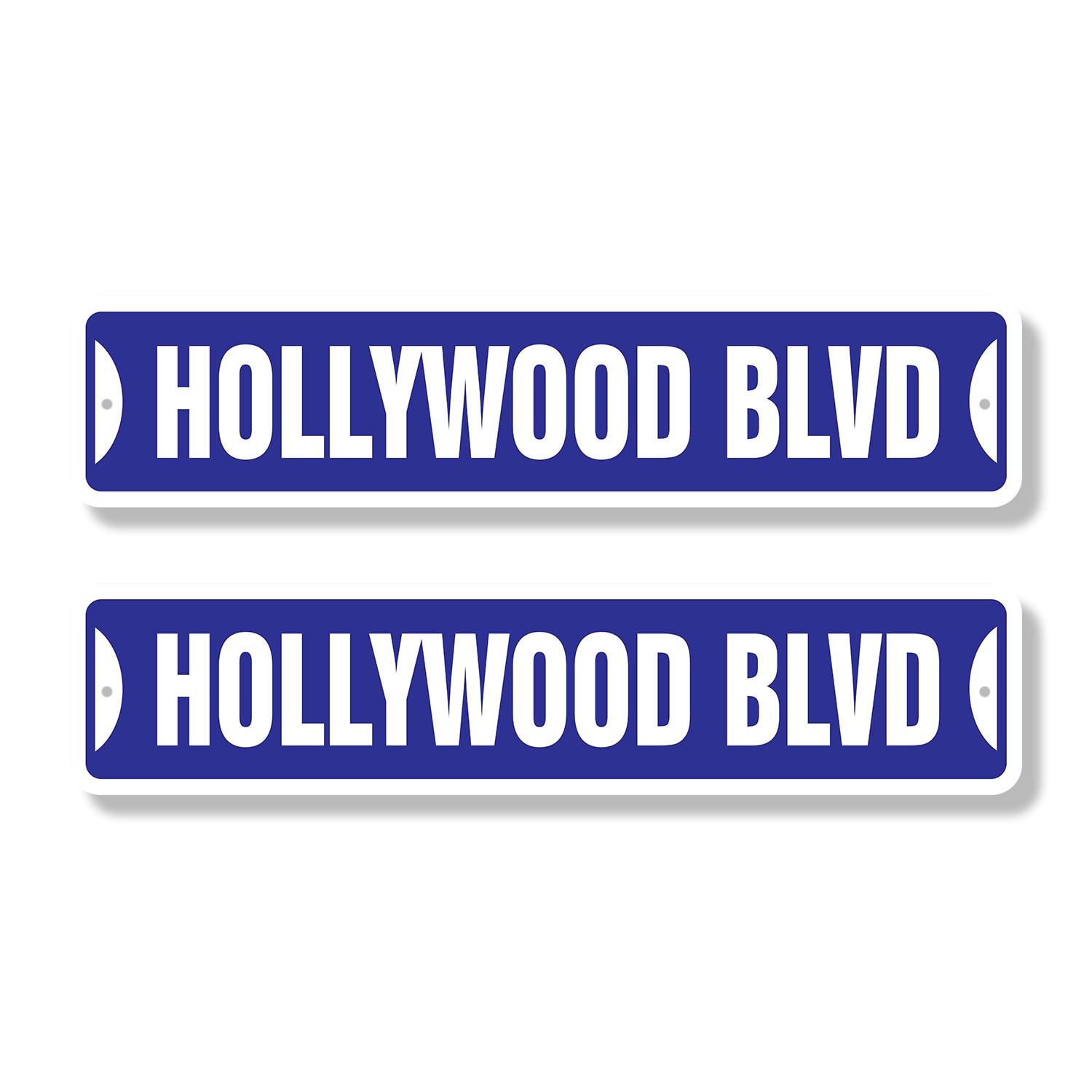 HOLLYWOOD BLVD Street Sign (2 Pack) california boulevard CA tinsel town