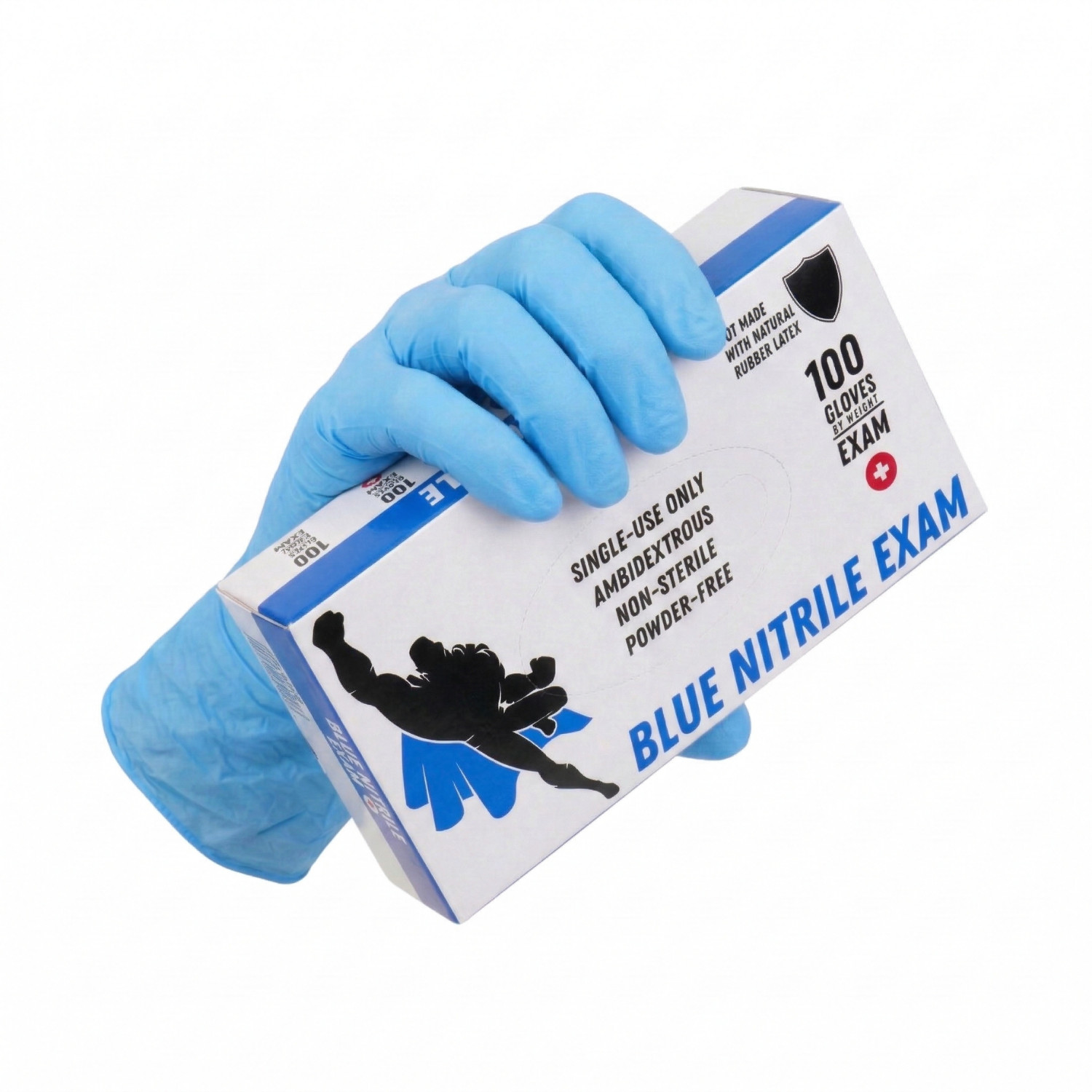 6 Mil 2XL Blue Nitrile Gloves, 1000 Pcs, Disposable, Latex Free, Medical Grade