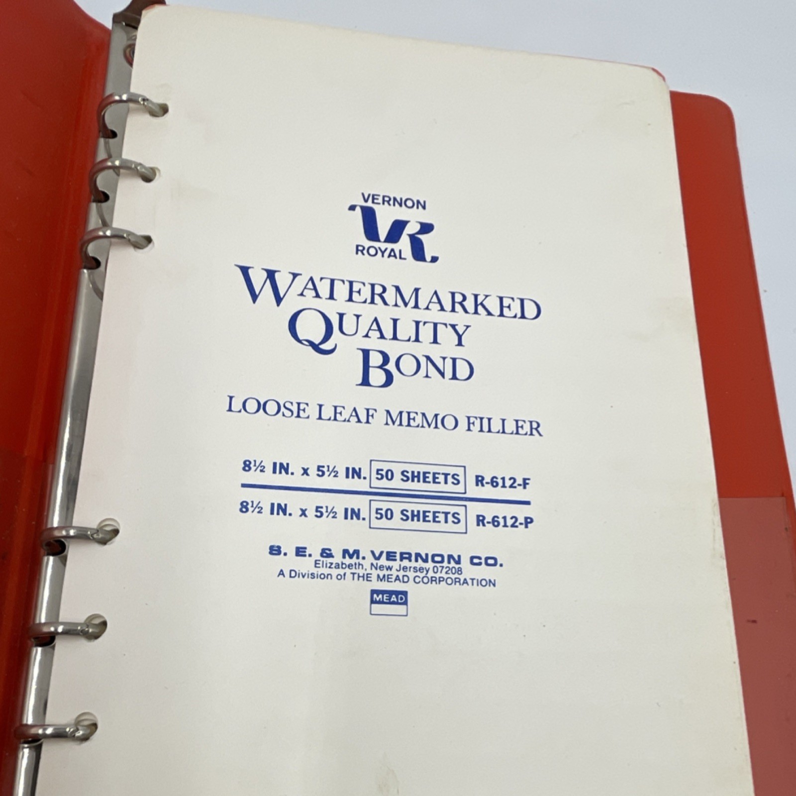 VINTAGE 1970s Tupperware Red Daily Use Binder 50 Sheet Capacity
