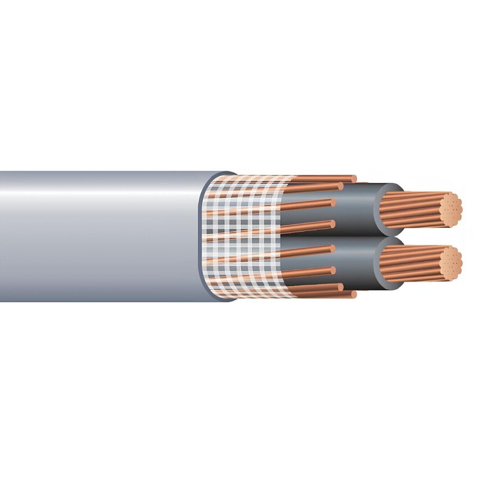 6-6-8 Copper SEU Service Entrance Cable PVC Jacket Gray (75 Amp) 600V