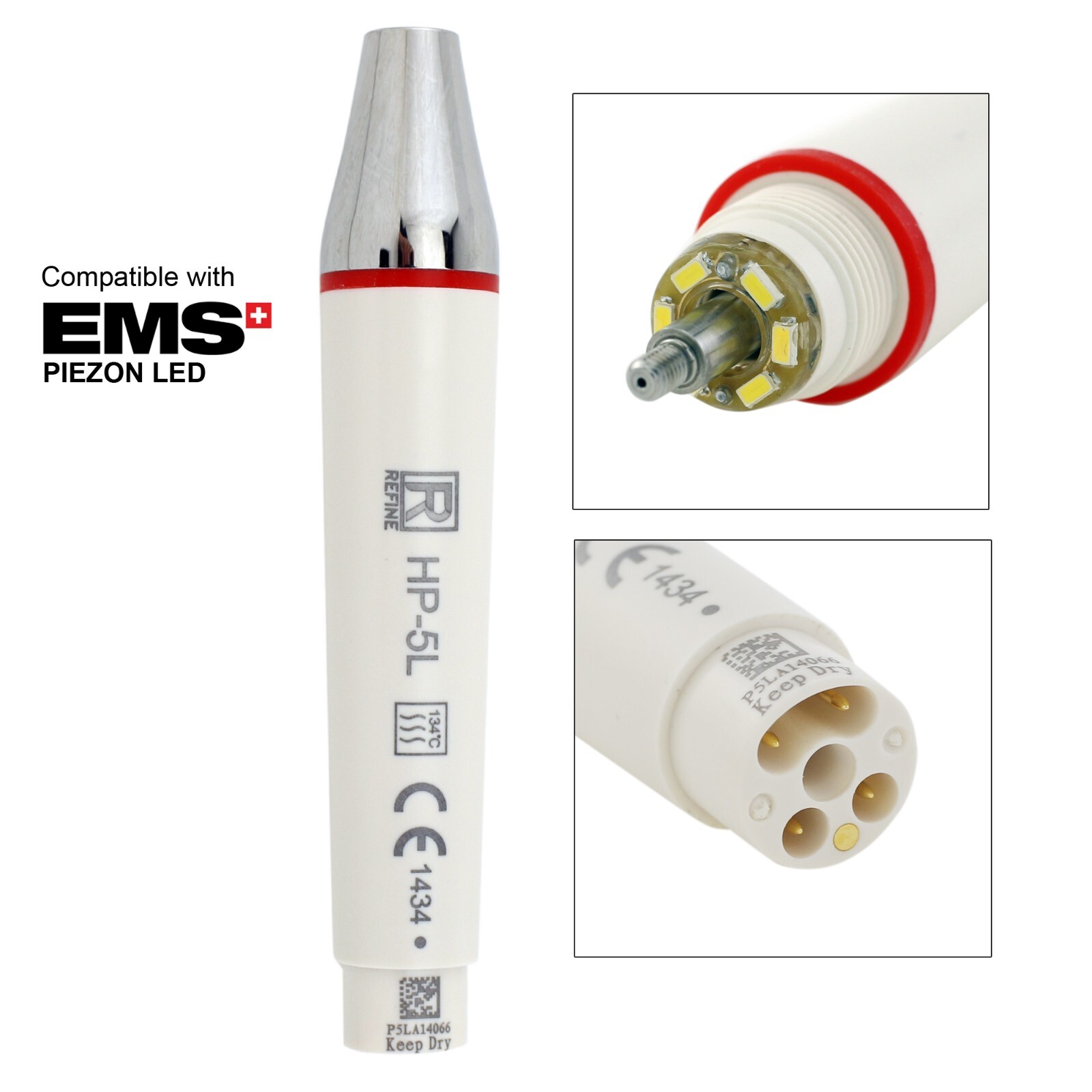 Woodpecker Dental Piezo Scaler LED Handpiece Tips G1 P1 EMS PIEZON HP-5L HW-5L