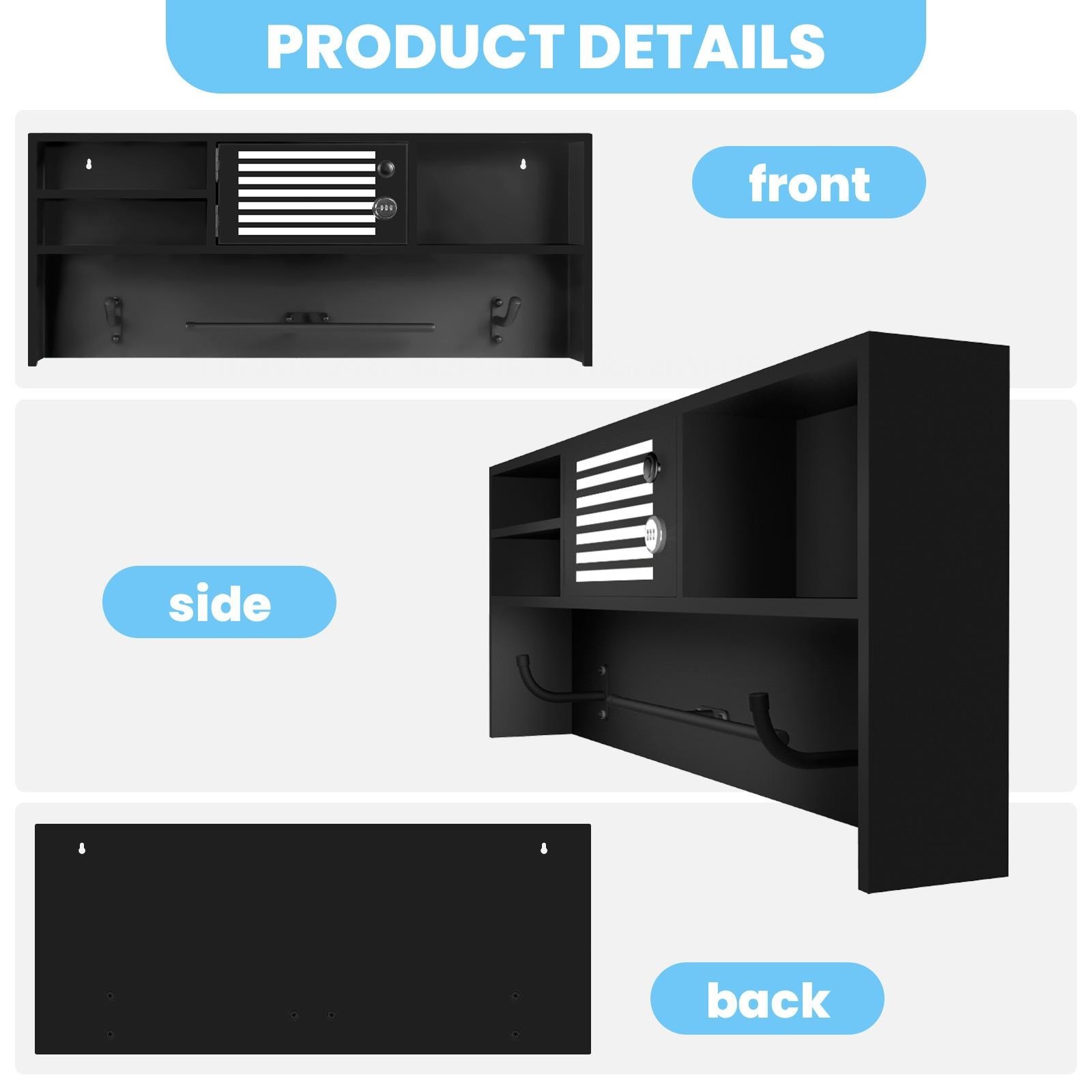 220lb Wall-mounted Police Gear Rack Stand Tactical Police, Turnout Gear for Gift