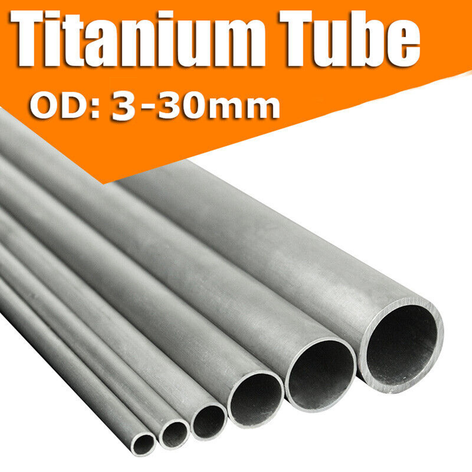 4~30mm OD Gr2 Titanium Tube High Intensity Industrial Ti Pipe 300/400/500mm Long