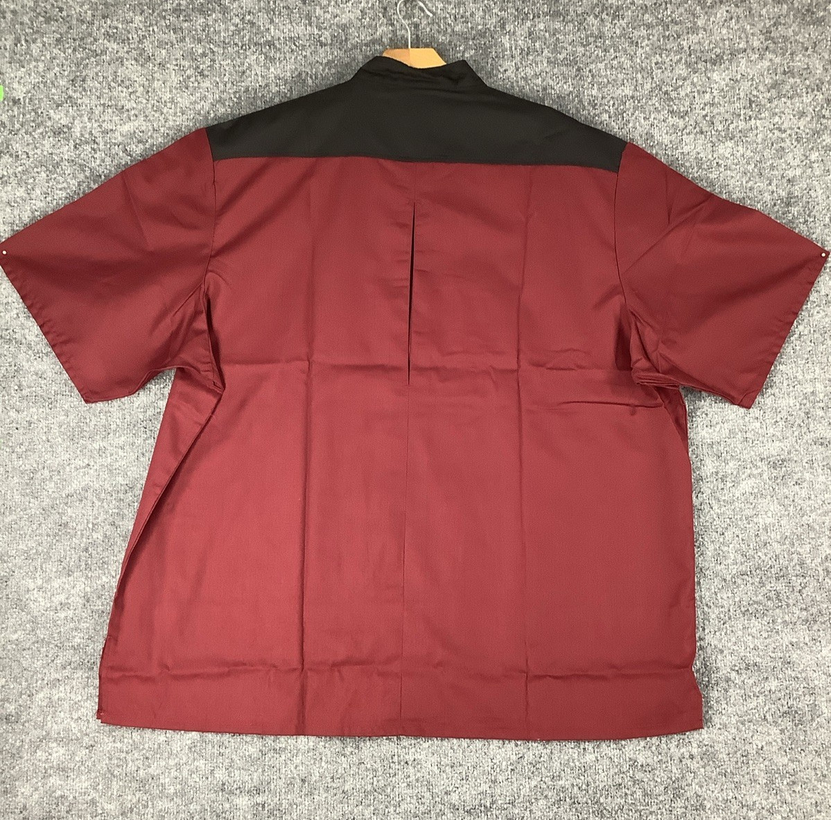 Happy Chef Professional Coat Men’s 2XLBurgundy / Black Short sleeve Snap