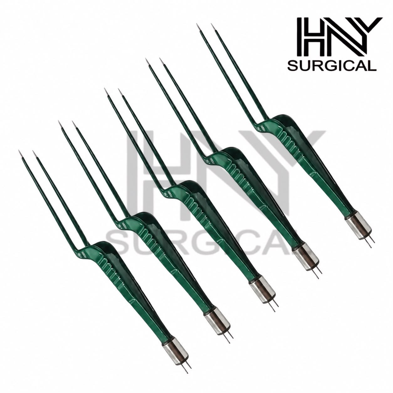 Reusable Non-Stick Bayonet Bipolar Forceps 8″ Green Electrosurgery Instruments