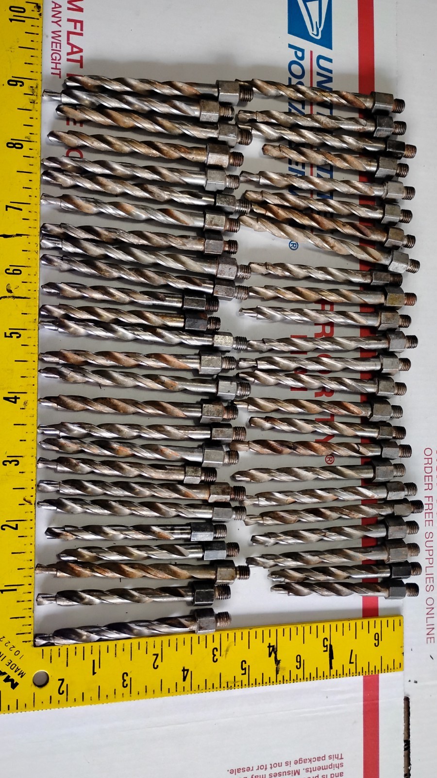 48 Each 1/4″ DIAMETER Threaded Step Drill Bit 1/4-28” Aircraft 2-1/2″ Long USA
