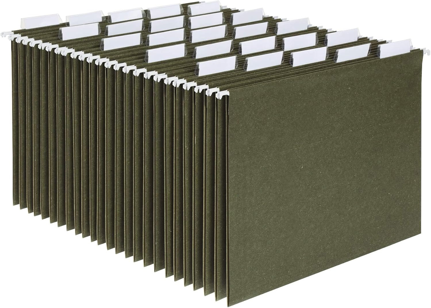 Recycled Hanging File Folders, 25 Pack, Green, Letter Size (8.5″ X 11″), 5 Tab P