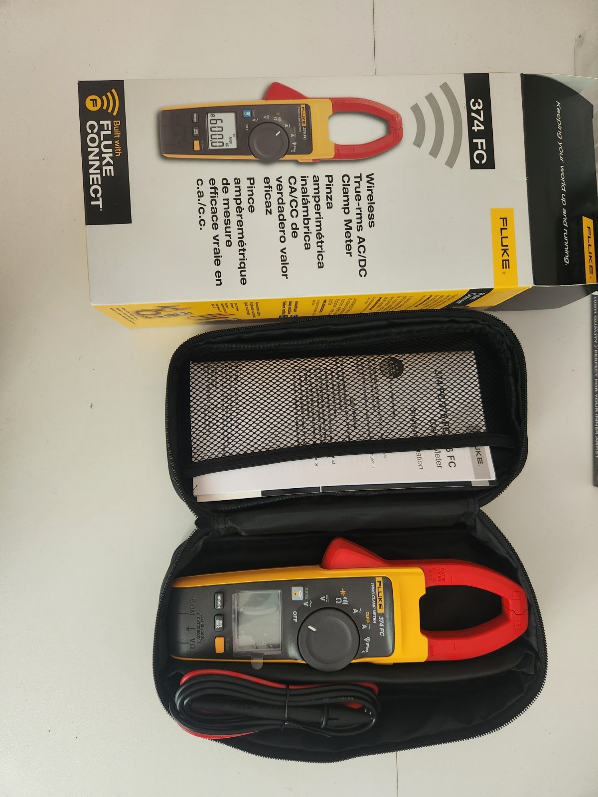 Fluke 374 FC 600 Amp AC & DC True RMS Clamp Meter with Bluetooth FLUKE-374FC New