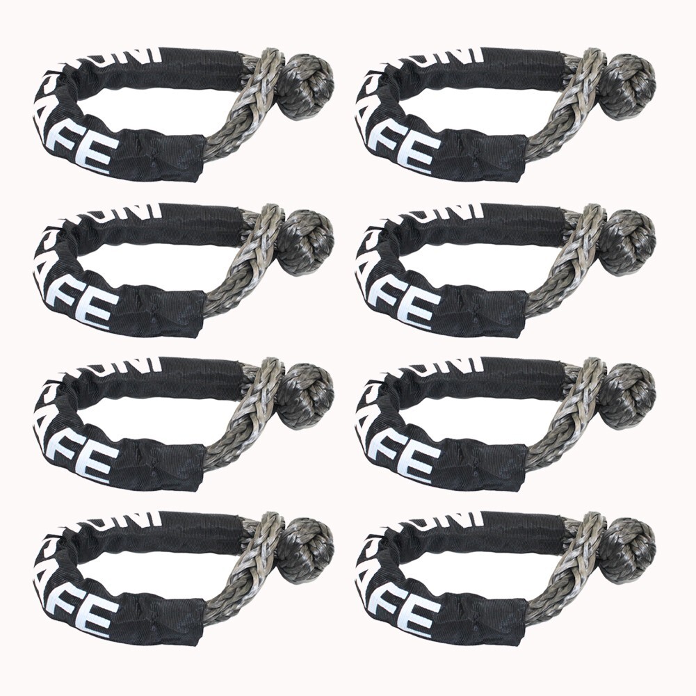 8PK Synthetic Soft Shackle Rope 1/2 x 22″56000lbs Break Strength for UTV Offroad