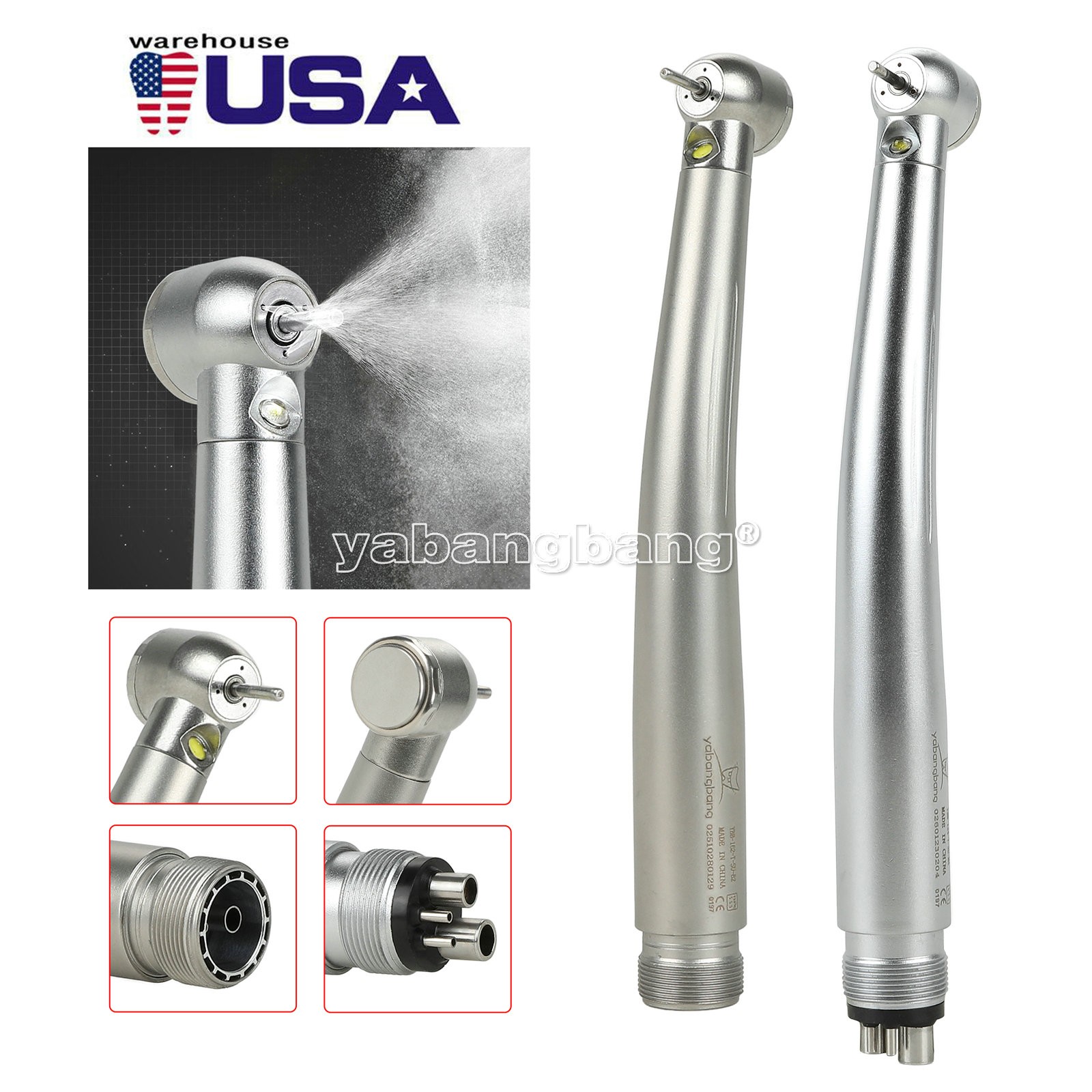 Yabangbang Dental Fiber Optic LED E-generator High Speed Handpiece/Cartridge