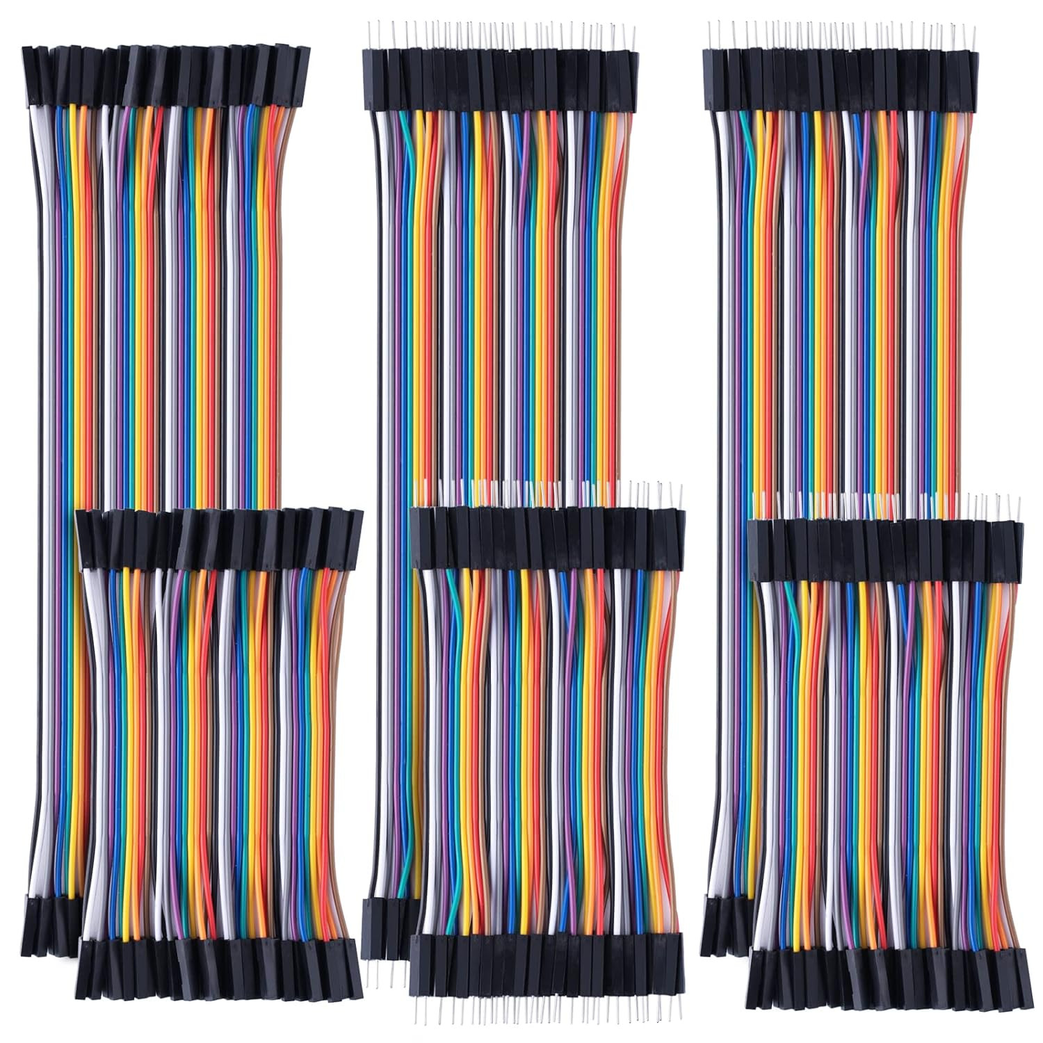 10Cm+20Cm 240Pcs Breadboard Jumper Wires Cable Kit, Male to Female, Female to Ma