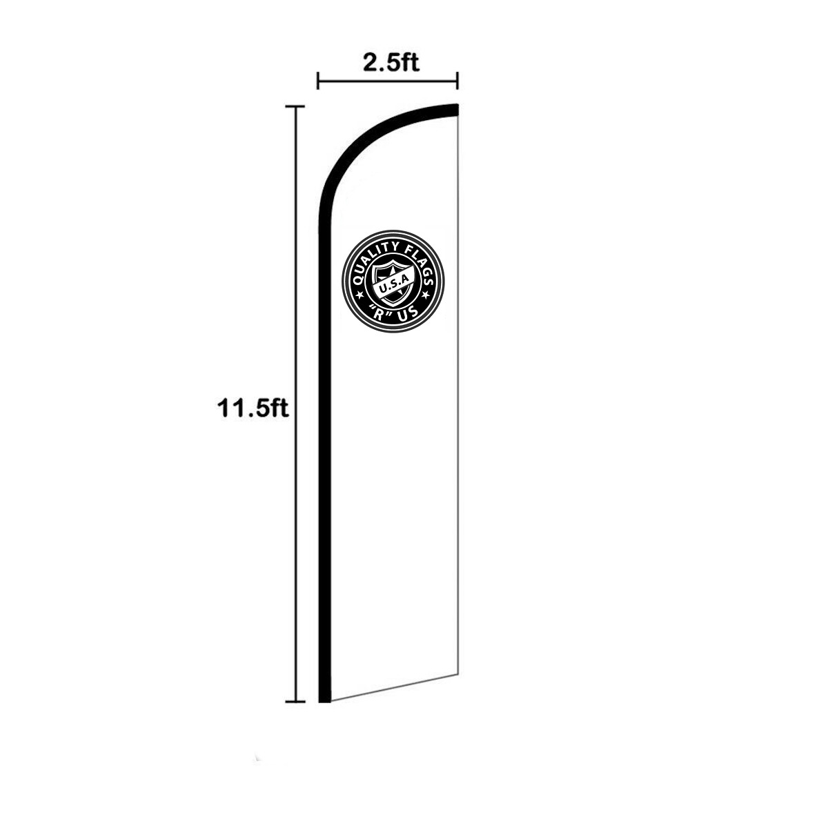 Open Windless Advertising Swooper Flag Open Welcome Sign RD/YW