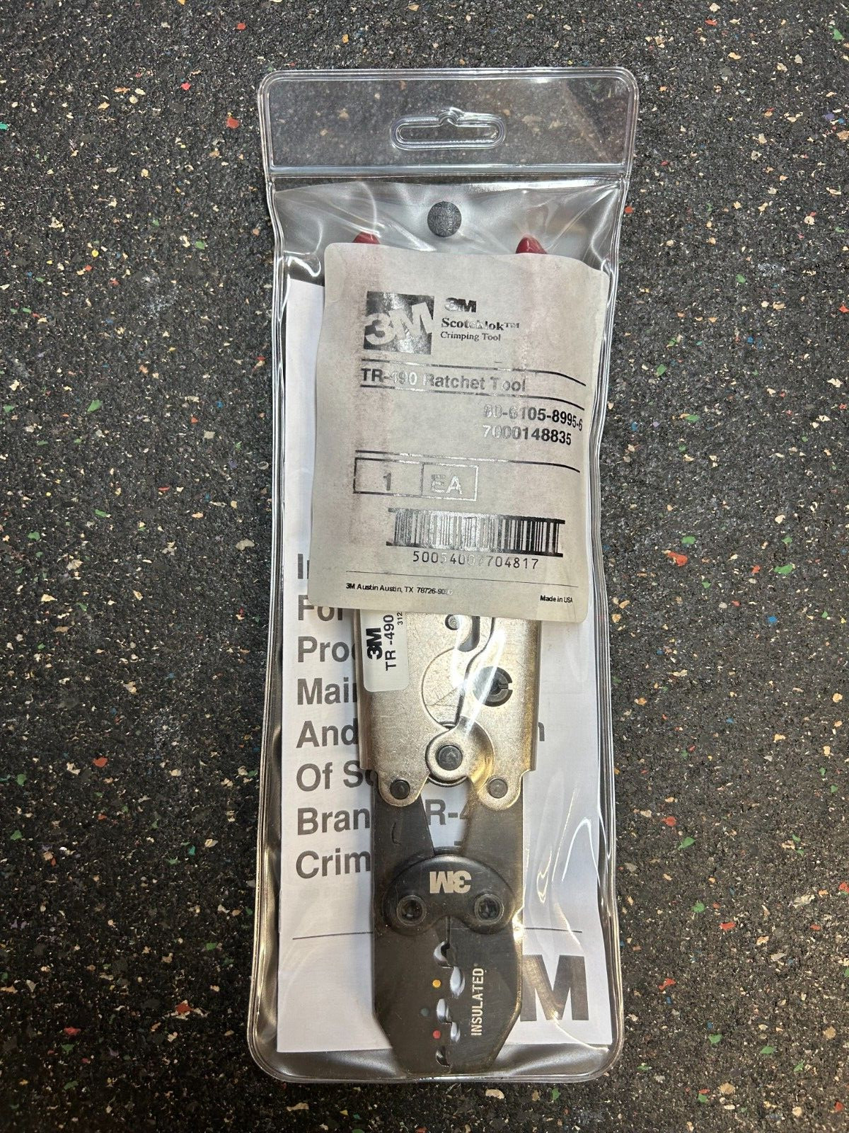 3M Scotchlok Hardened Steel Ratchet Crimper TR-490 – NEW – USA made