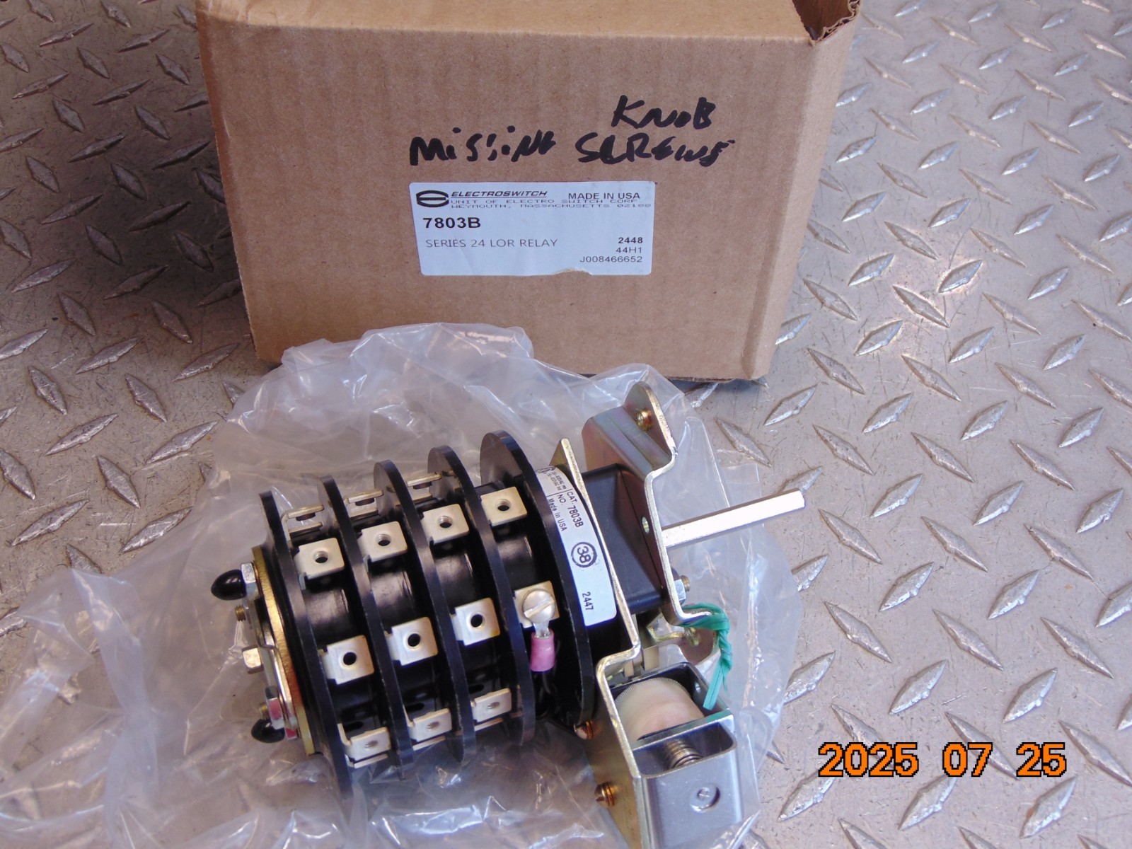 ELECTROSWITCH 7803B SERIES 24 LOR RELAY see description