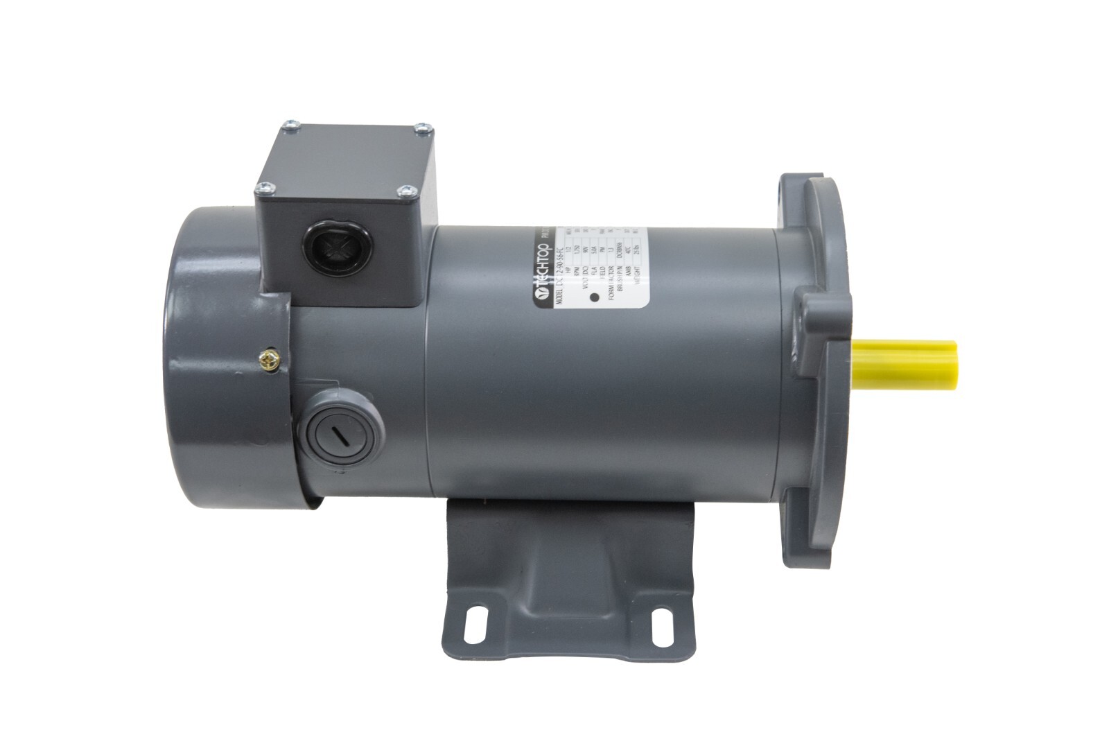 Techtop DC12-90-56-FC Electric Motor 1/2 HP 1750 Rpm 90 Volt DC 56C Frame TEFC