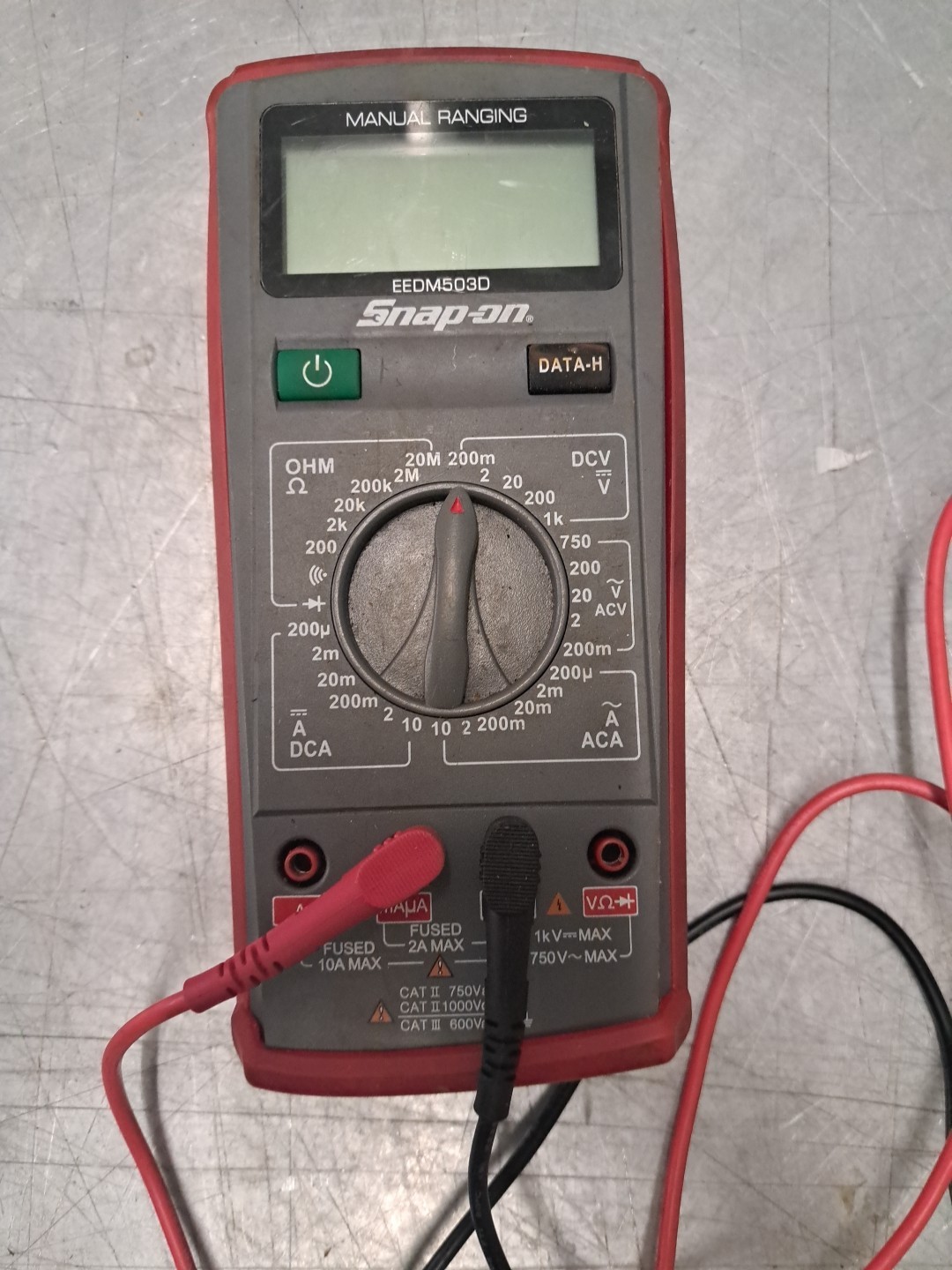 Snap-On EEDM503D Manual Ranging Digital Multimeter parts or repair T5